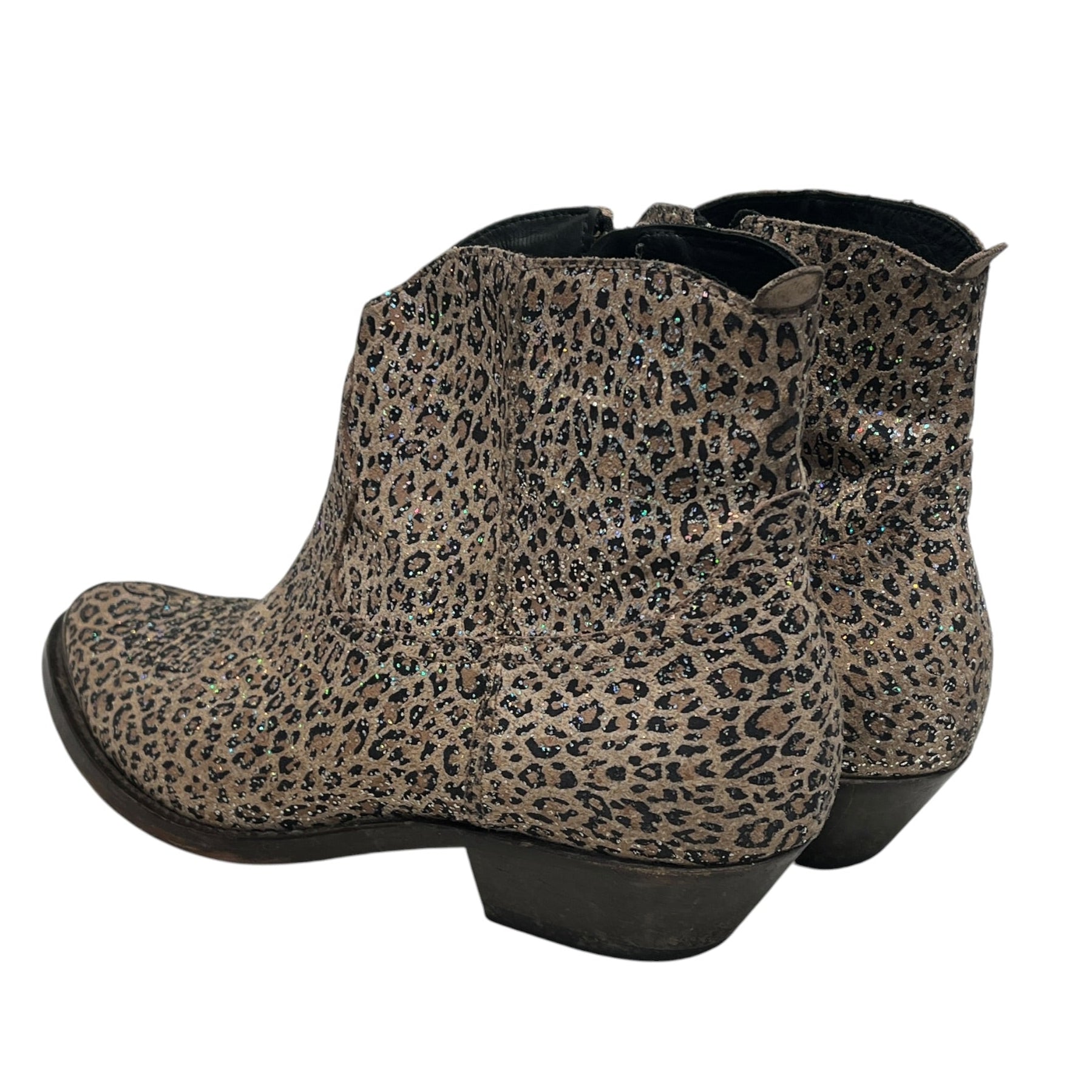 GOLDEN GOOSE/Western Boots/EU 38/Leopard/Suede/CML/glitter metal toe view 2