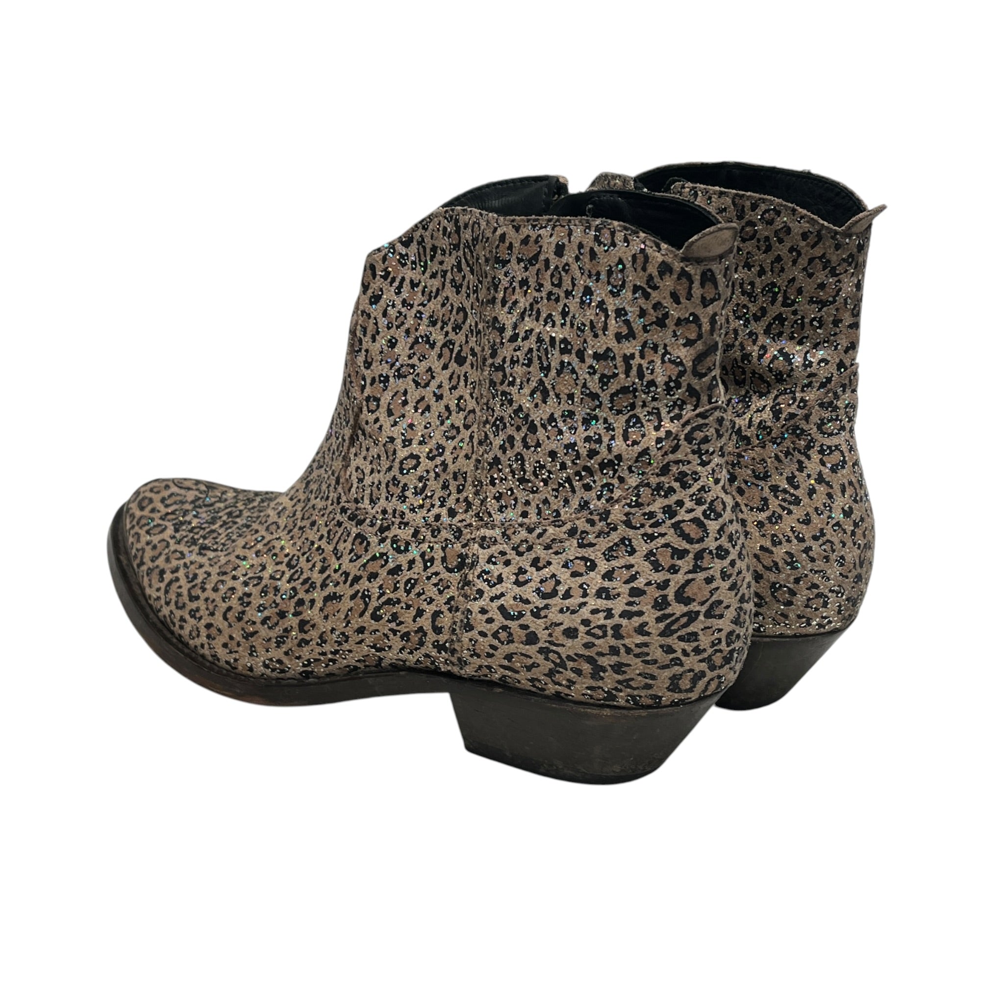 GOLDEN GOOSE/Western Boots/EU 38/Leopard/Suede/CML/glitter metal toe view 2