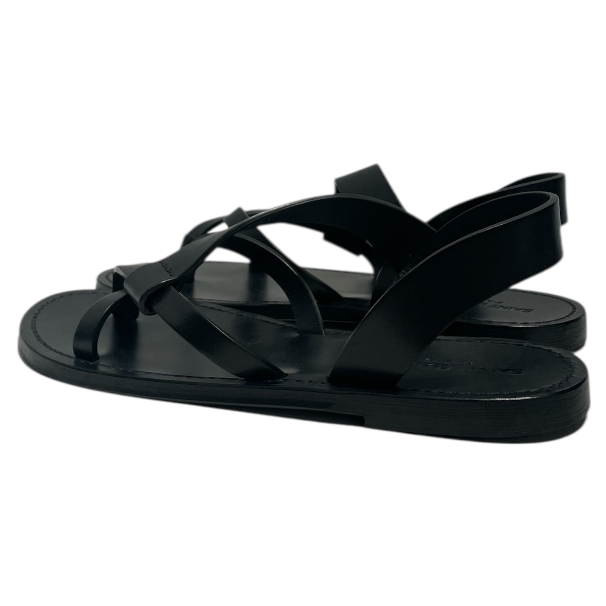 SAINT LAURENT/Sandals/US 8/Leather/BLK/ view 2