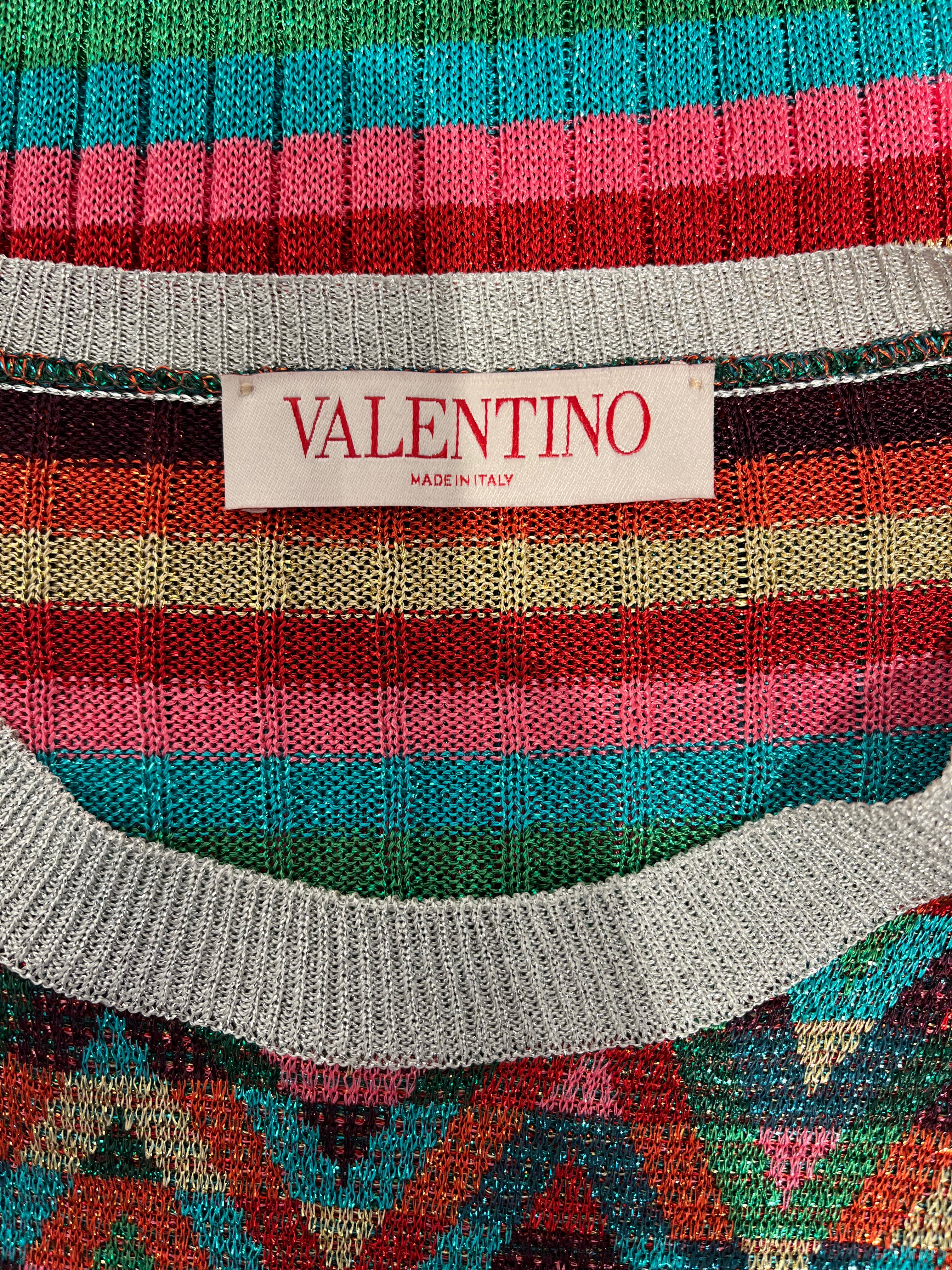 VALENTINO/LS T-Shirt/XS/Stripe/Cotton/MLT/ view 3