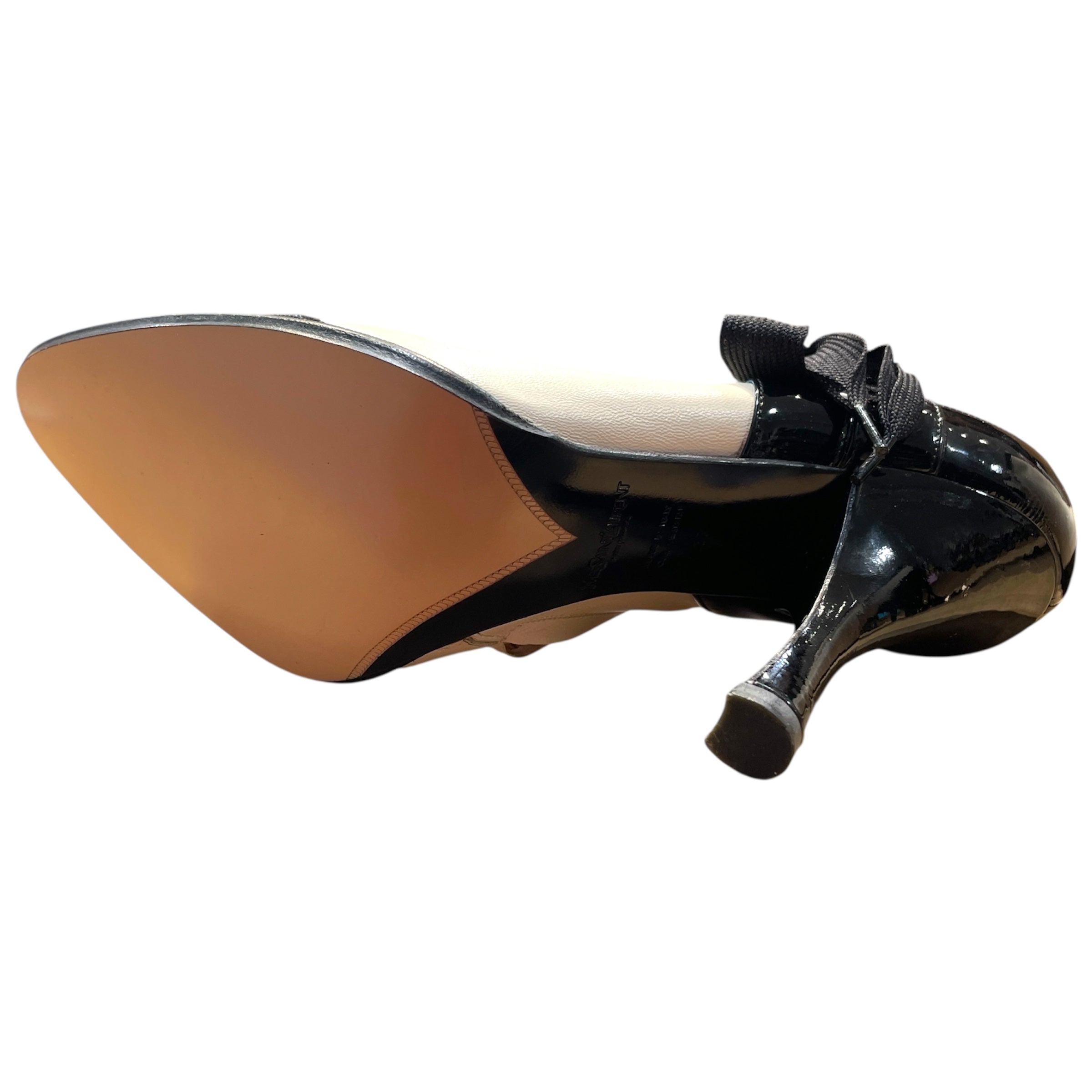 YVES SAINT LAURENT rive gauche/Heels/EU 37/Leather/WHT/2004 Heel view 4