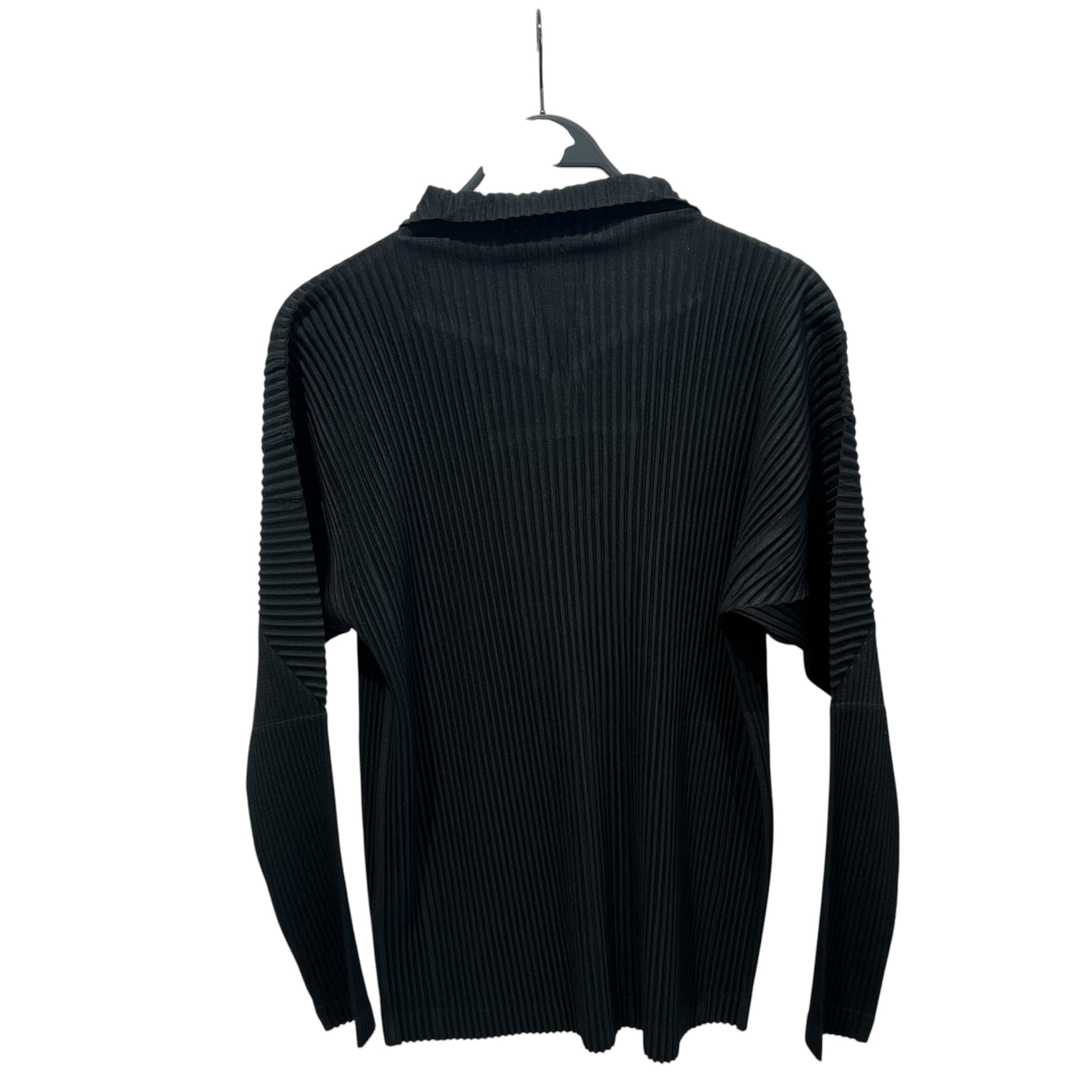 HOMME PLISSE ISSEY MIYAKE/Jacket/3/Polyester/BLK/pleated/organic shape view 2