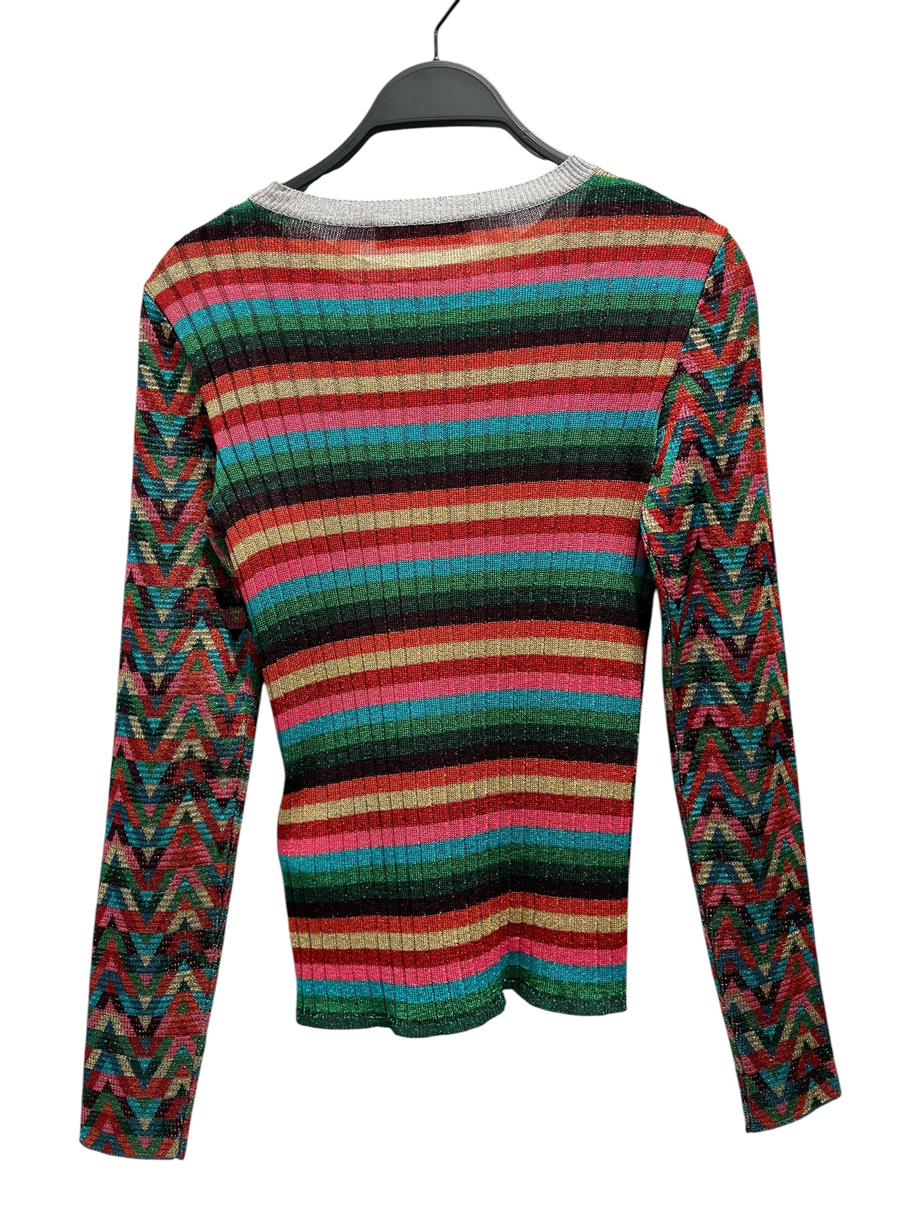VALENTINO/LS T-Shirt/XS/Stripe/Cotton/MLT/ view 2