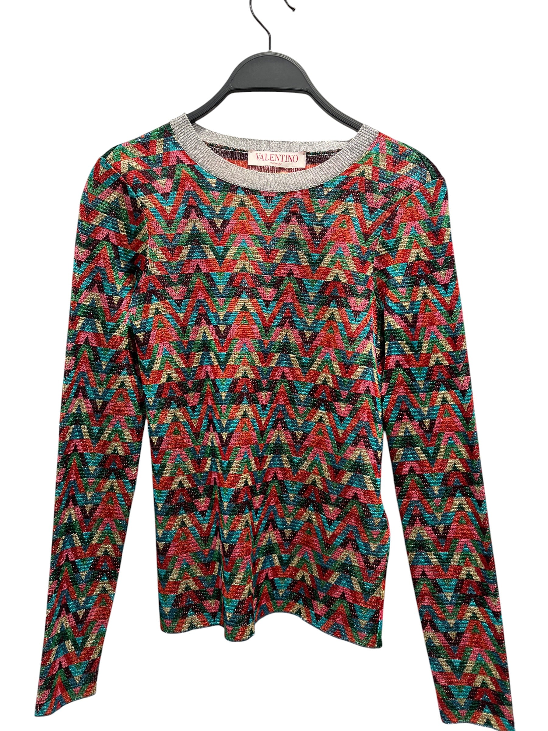 VALENTINO/LS T-Shirt/XS/Stripe/Cotton/MLT/ view 1