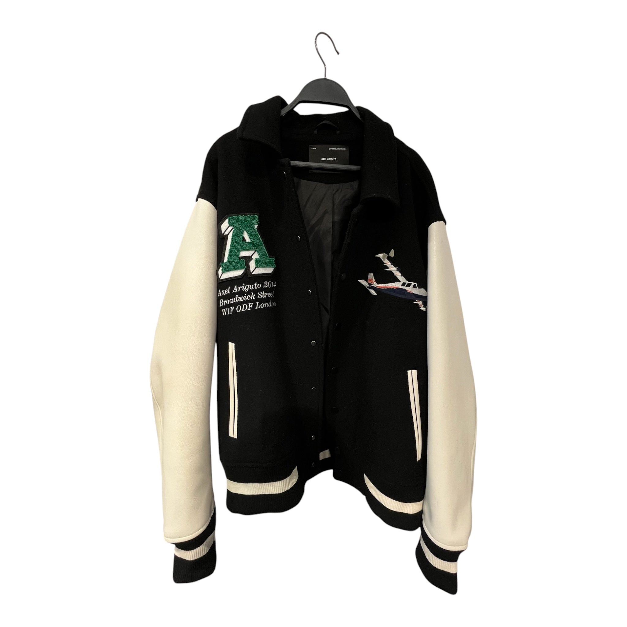 Axel Arigato/Baseball Jkt/XL/Polyester/BLK/AIRPLANE PATCH ON LEFT view 1
