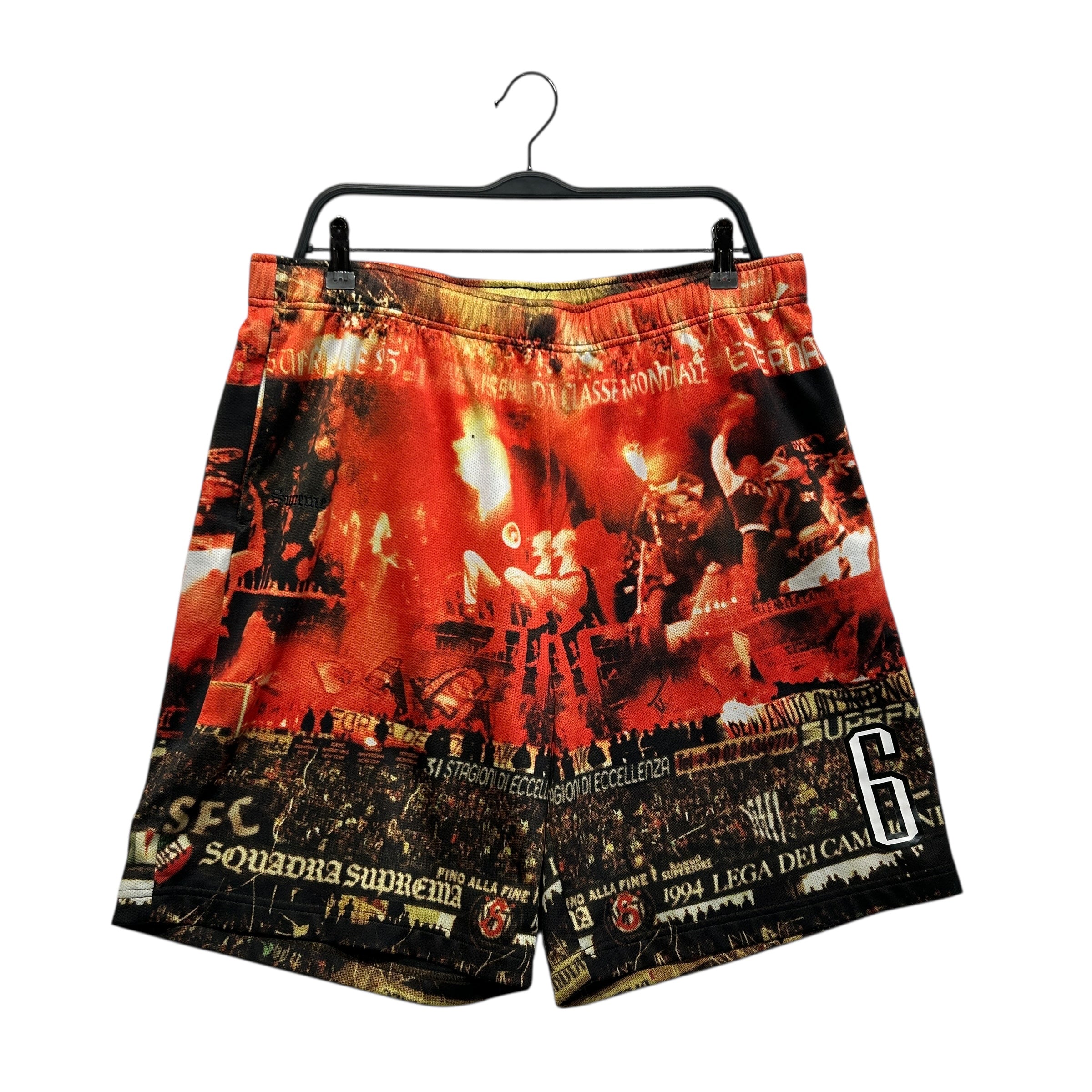 Supreme/Shorts/L/Polyester/RED/All Over Print/Vinci Por Noi Shorts view 1
