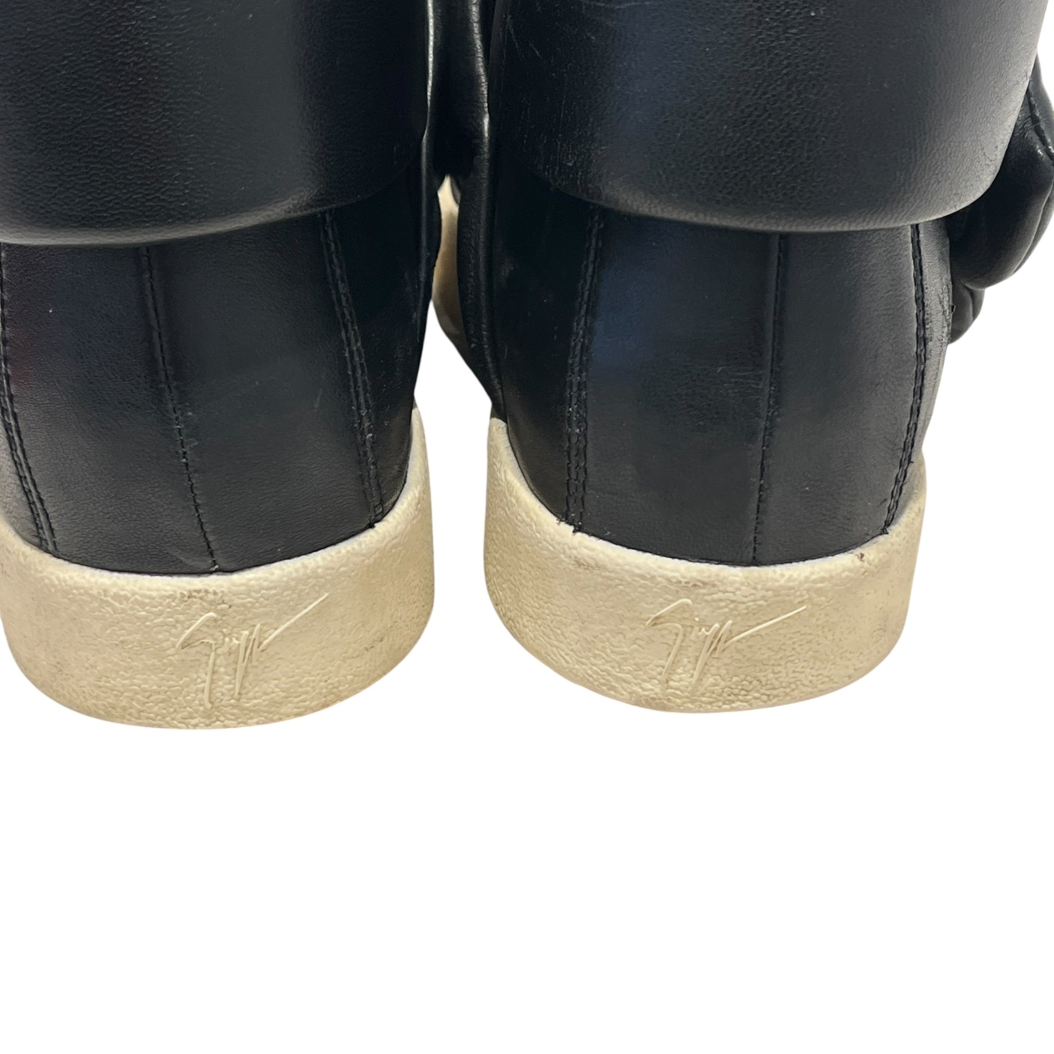 Giuseppe Zanotti/Hi-Sneakers/US 11.5/Leather/BLK/puff strap hi-top view 5