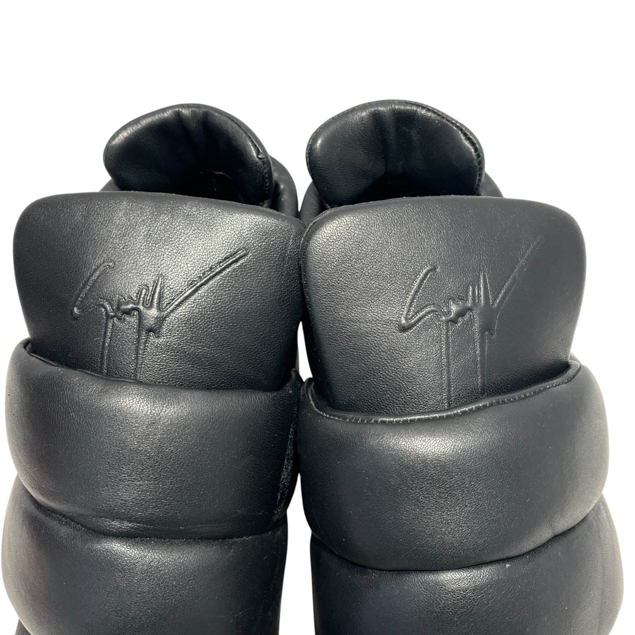 Giuseppe Zanotti/Hi-Sneakers/US 11.5/Leather/BLK/puff strap hi-top view 4