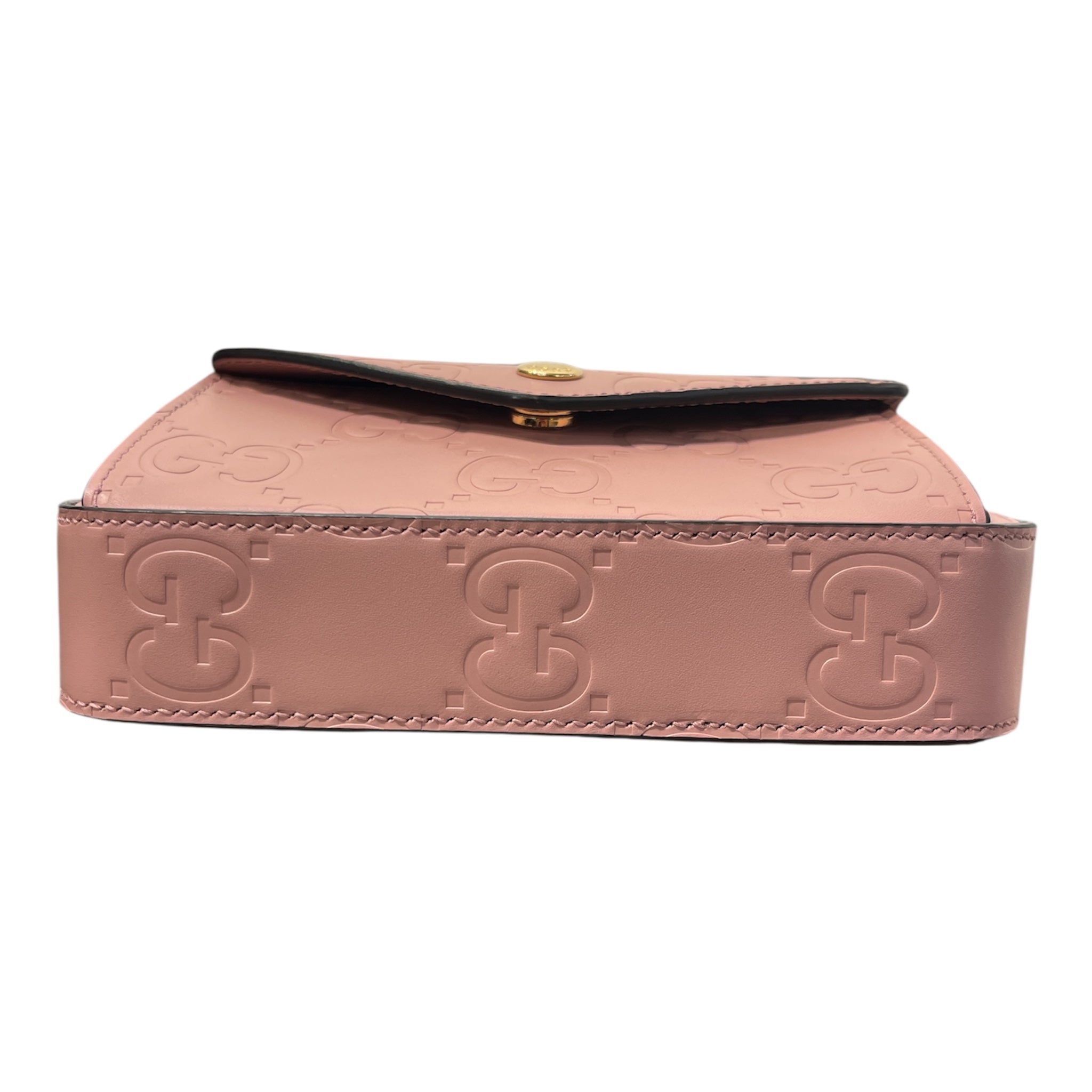 GUCCI/Cross Body Bag/Monogram/Leather/PNK/SUPER MINI GG ROSE GOLD LEATHE view 3