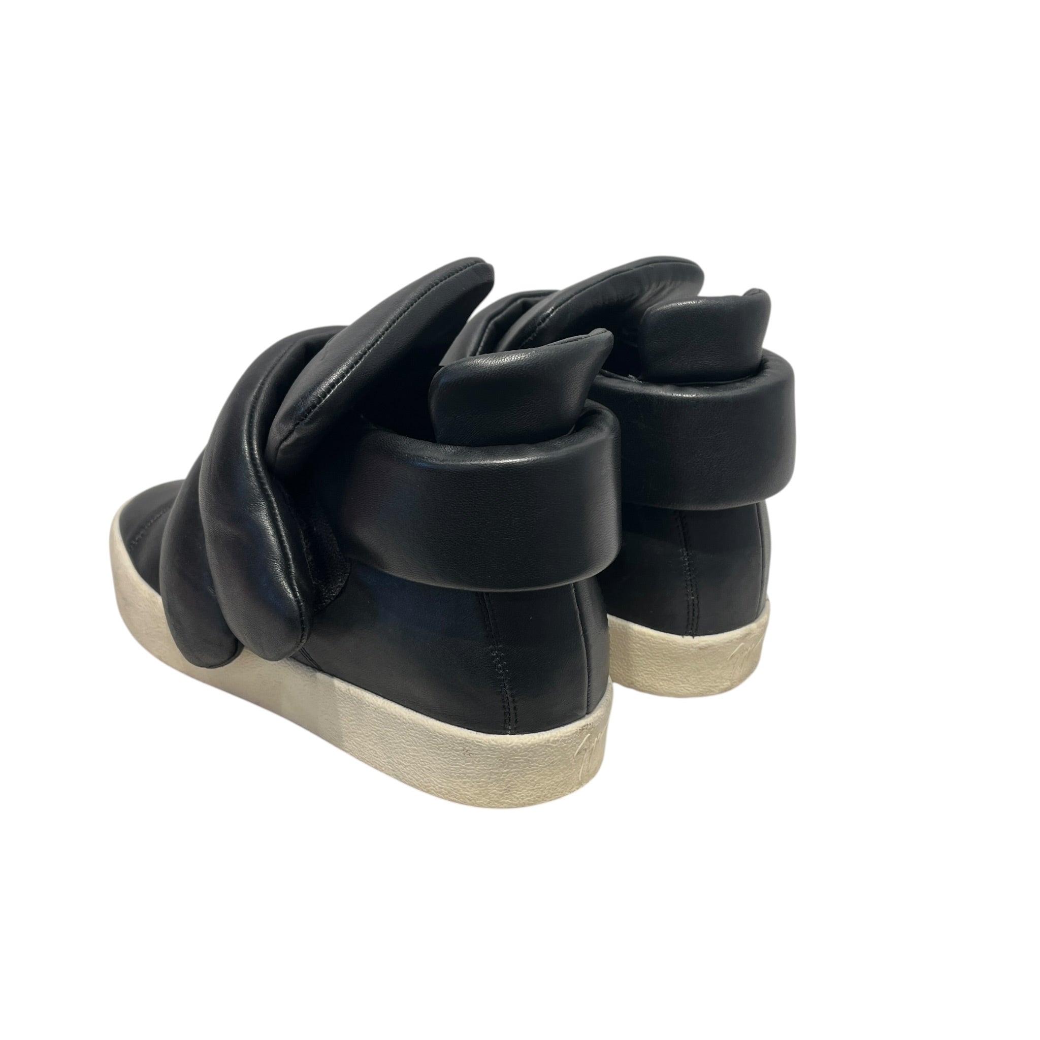 Giuseppe Zanotti/Hi-Sneakers/US 11.5/Leather/BLK/puff strap hi-top view 2