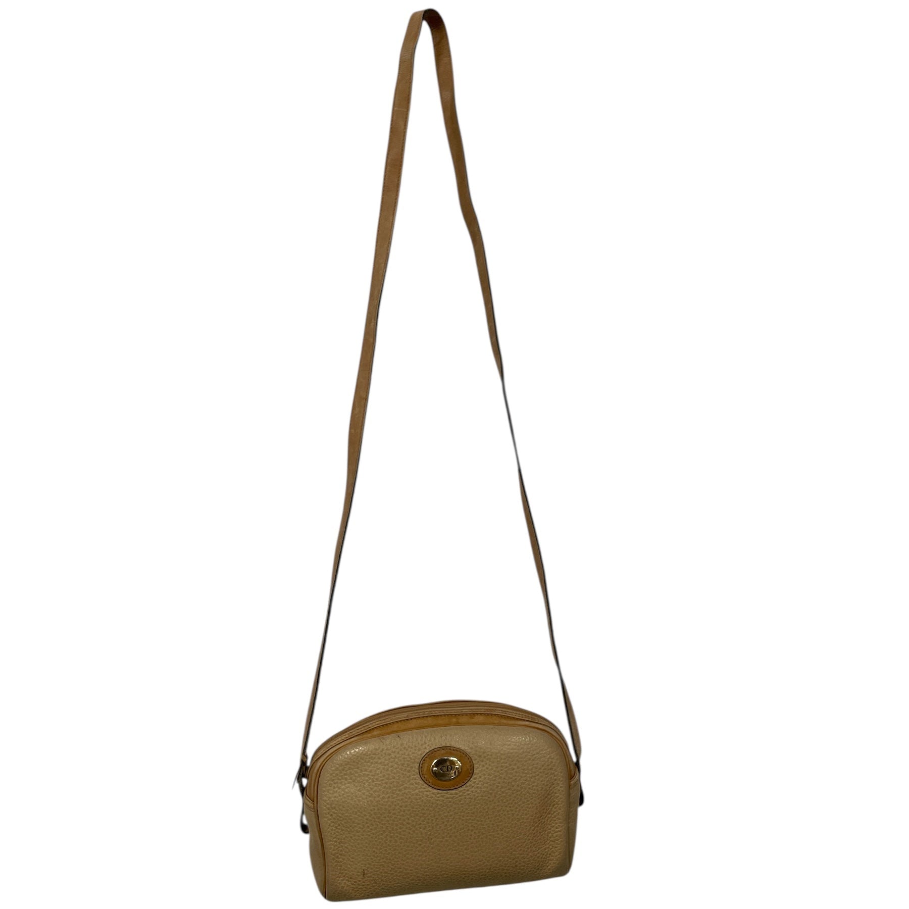 Christian Dior/Cross Body Bag/Leather/BEG/ view 1