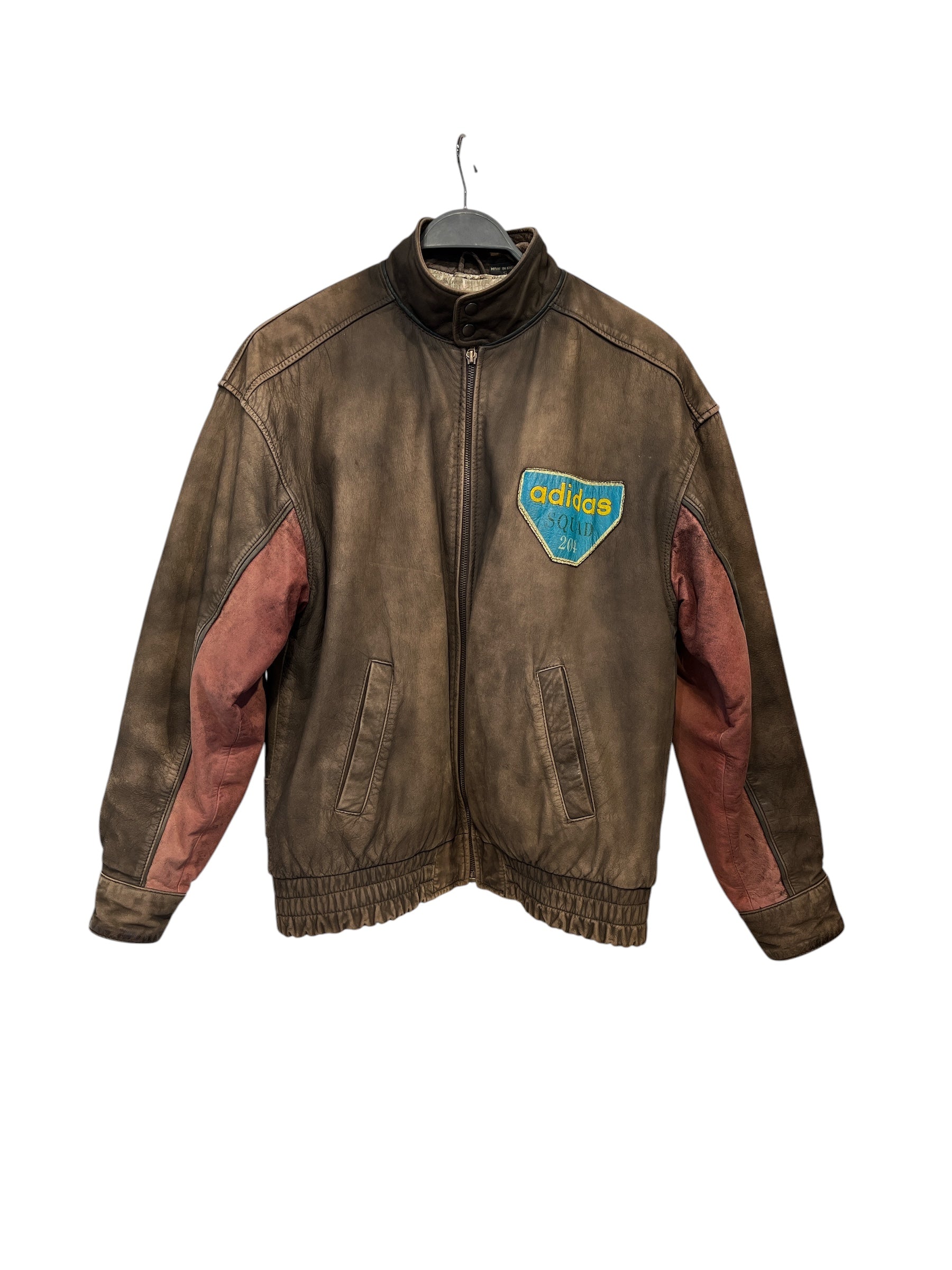 adidas/Leather Jkt/S/Leather/BRW/adidas squad 204 jkt view 1