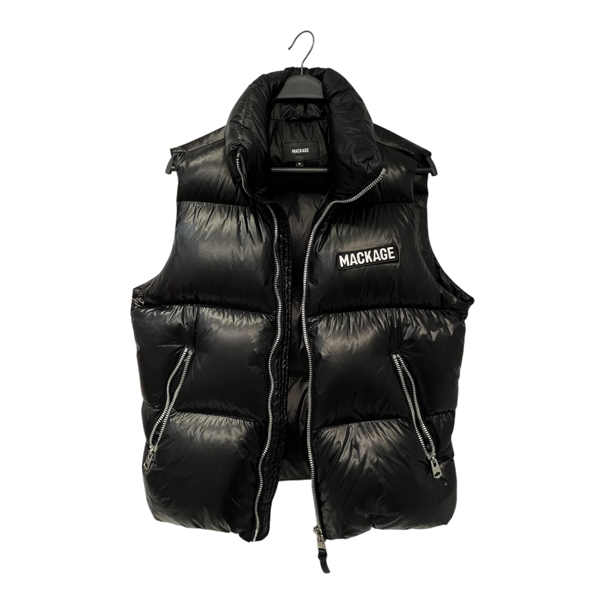 MACKAGE/Puffer Vest/38/Cotton/BLK/silver zipper view 1