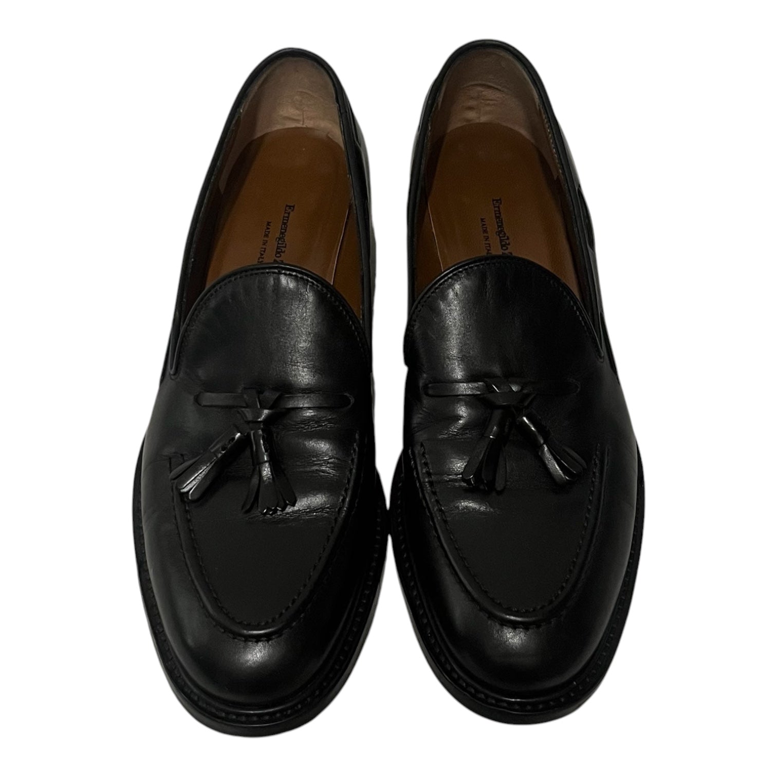 Ermenegildo Zegna/Loafers/EU 38/Leather/BLK/tassle loafers view 3
