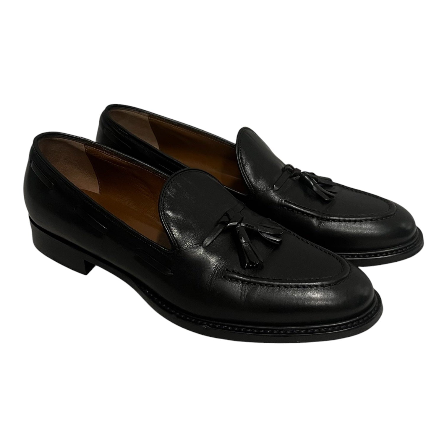Ermenegildo Zegna/Loafers/EU 38/Leather/BLK/tassle loafers view 1