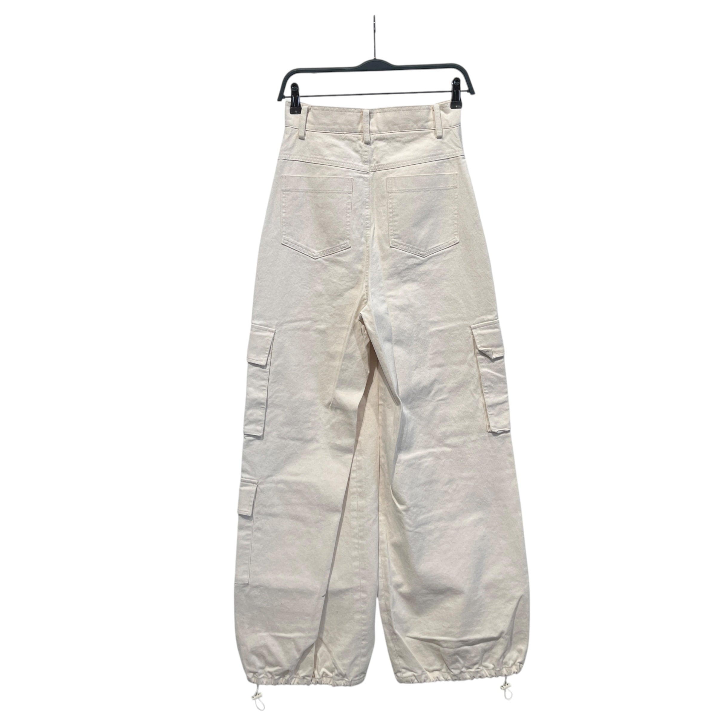 The Frankie Shop/Bottoms/XS/Cotton/CRM/cargo high waisted view 2