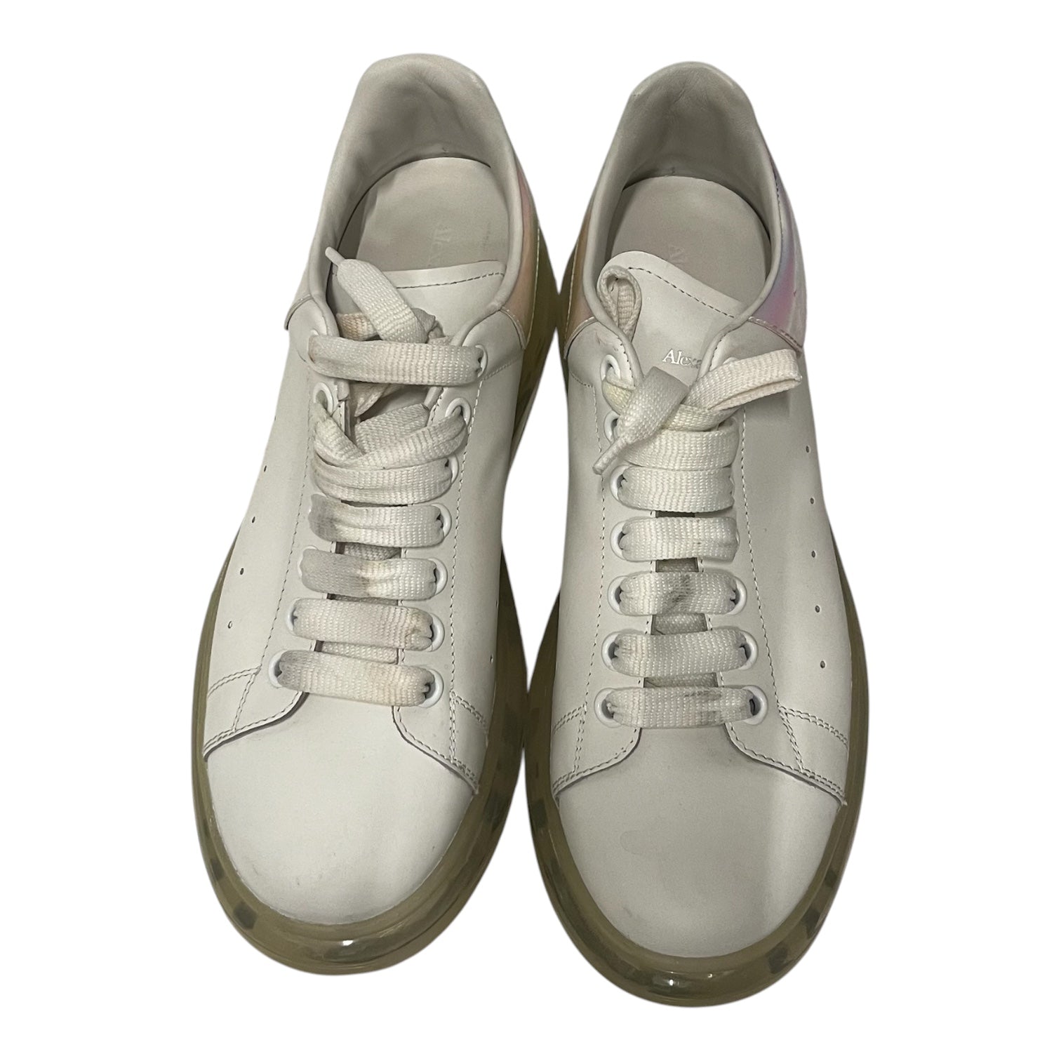 Alexander McQueen/Low-Sneakers/EU 41/Leather/WHT/multi white oversized