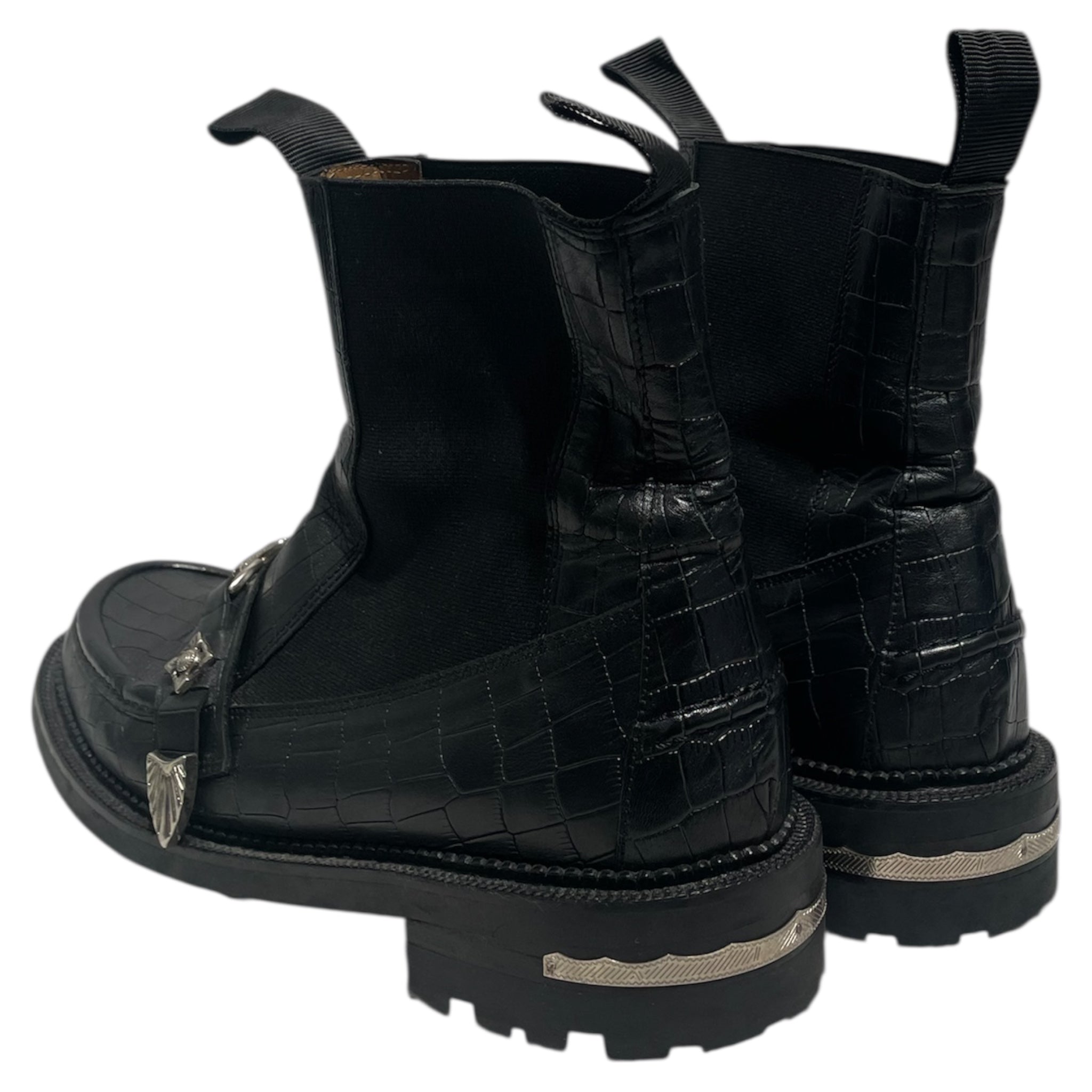 TOGA VIRILIS TOGA ARCHIVES/Boots/EU 42/Animal Pattern/Leather/BLK/EMBROSSED CROCO view 2