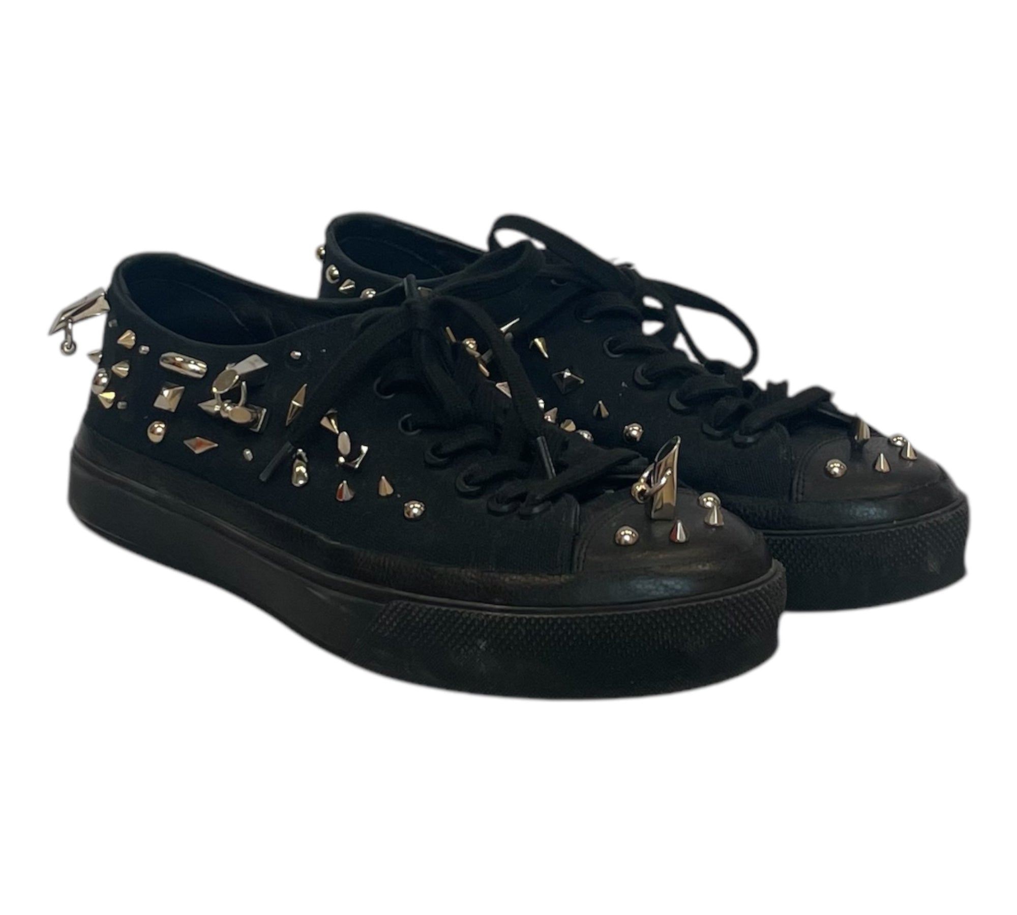 GIVENCHY/Low-Sneakers/EU 42/Cotton/BLK/#DN0241/STUDS view 1