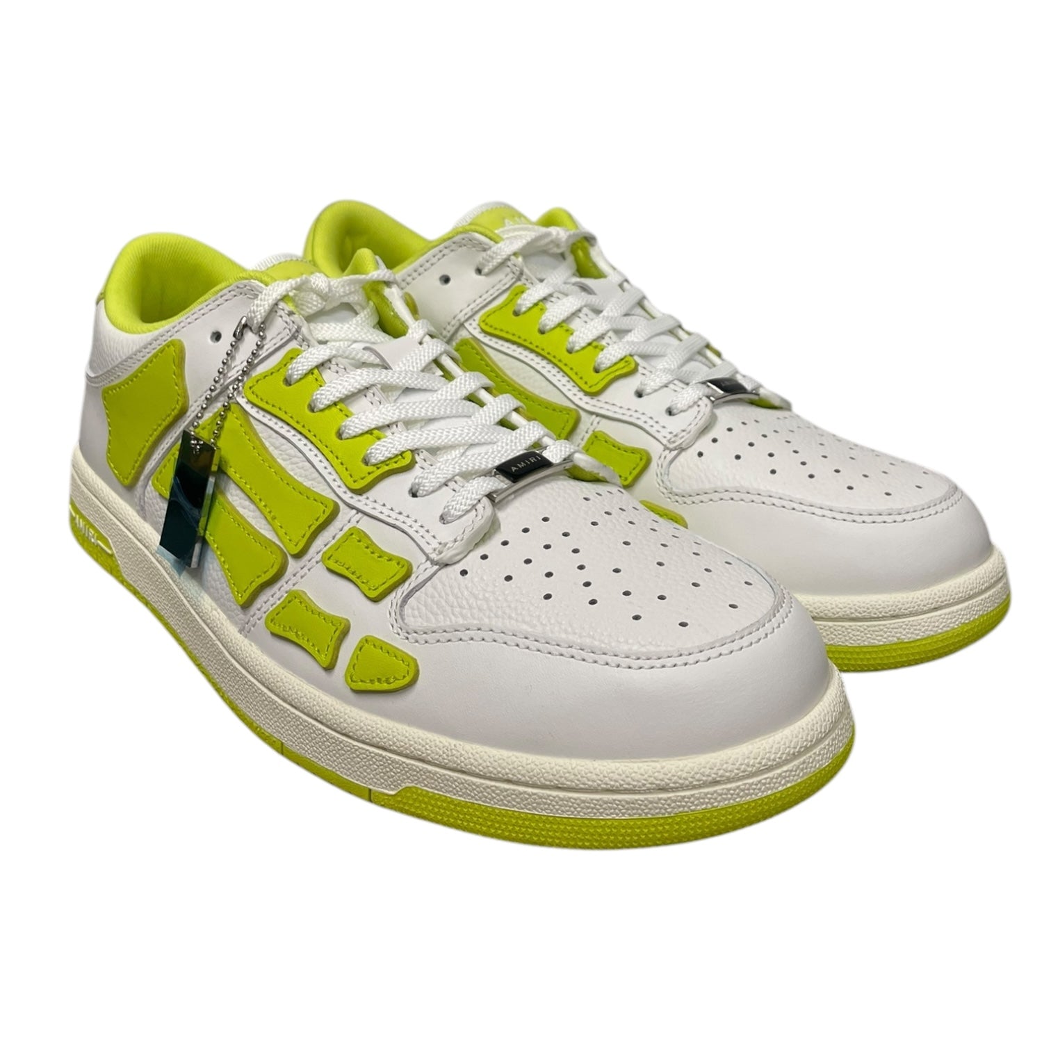 AMIRI/Low-Sneakers/US 11/Leather/GRN/HIGHLIGHTER YELLOW SKELETON view 1