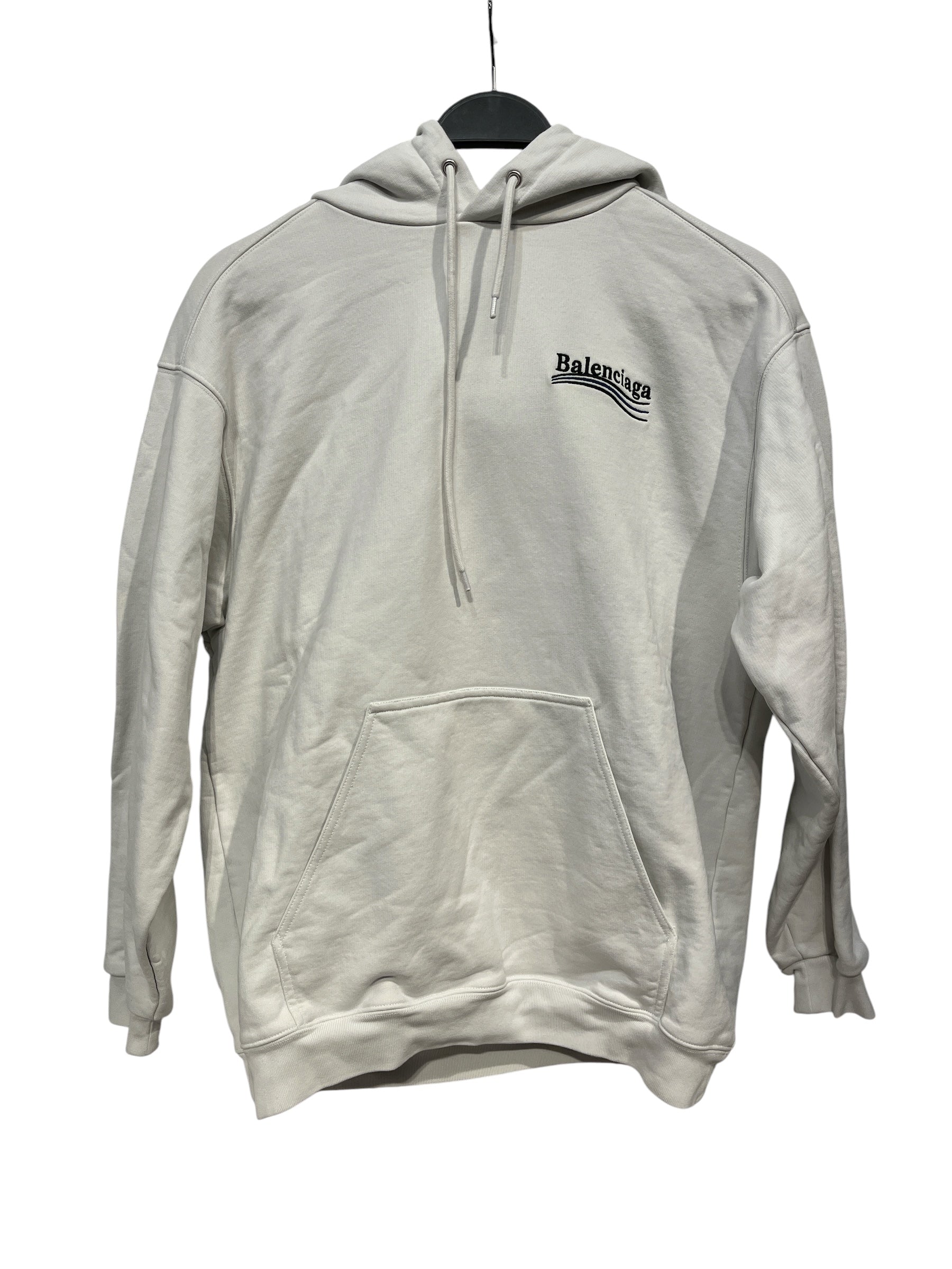BALENCIAGA/Hoodie/XS/Cotton/WHT/political campaign view 1