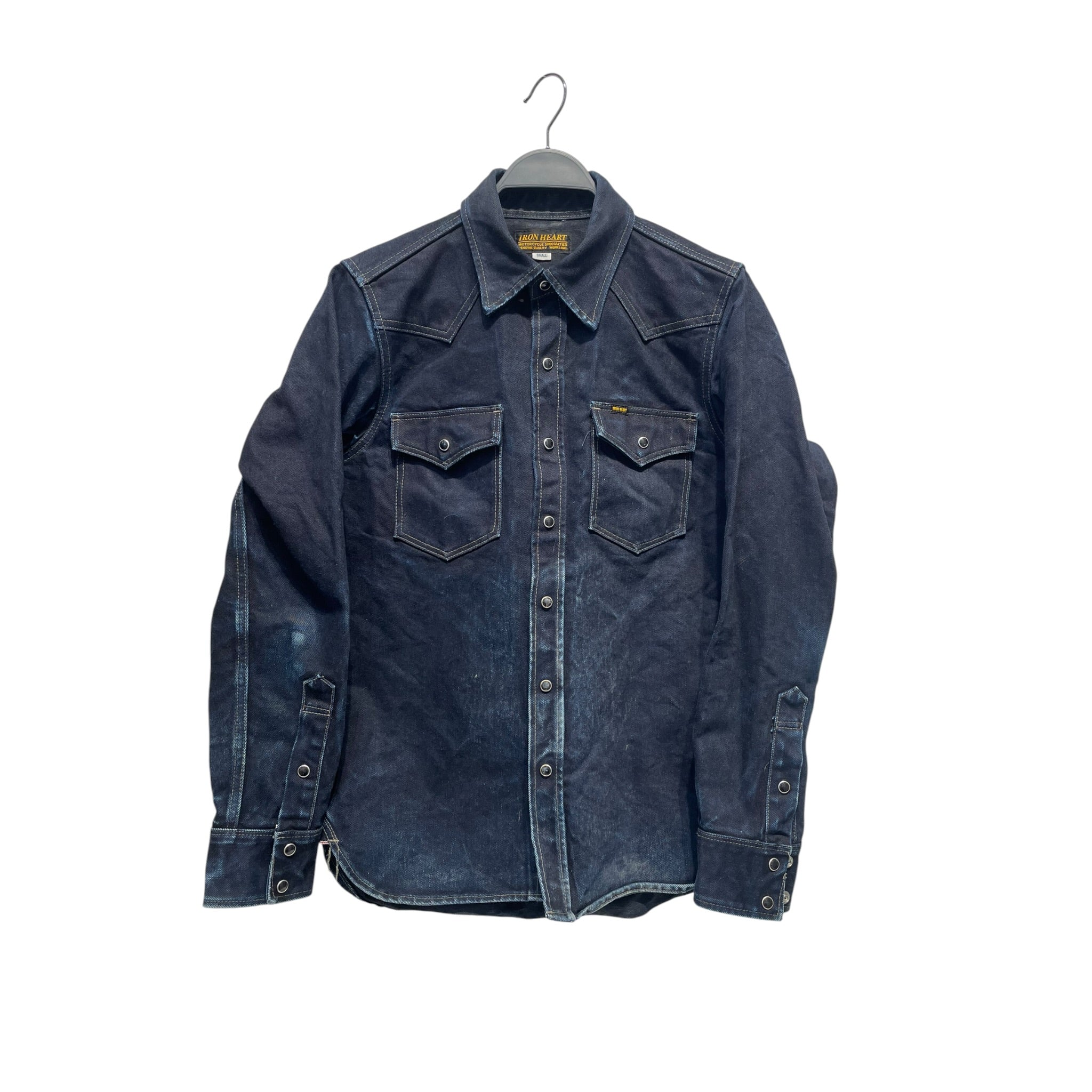 IRON HEART/Denim Jkt/S/Denim/NVY/DENIM WESTERN SHIRT view 1