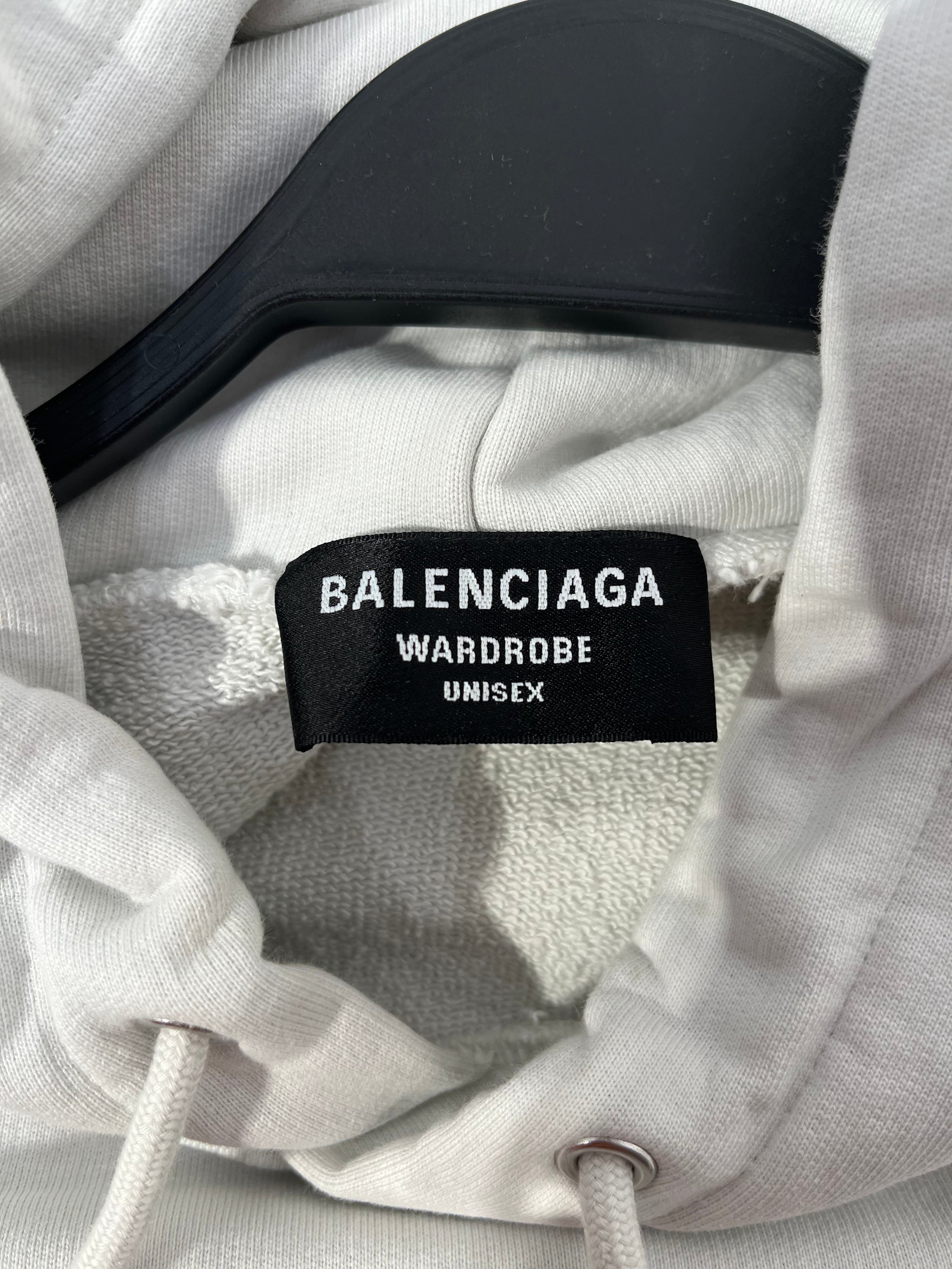 BALENCIAGA/Hoodie/XS/Cotton/WHT/political campaign view 3