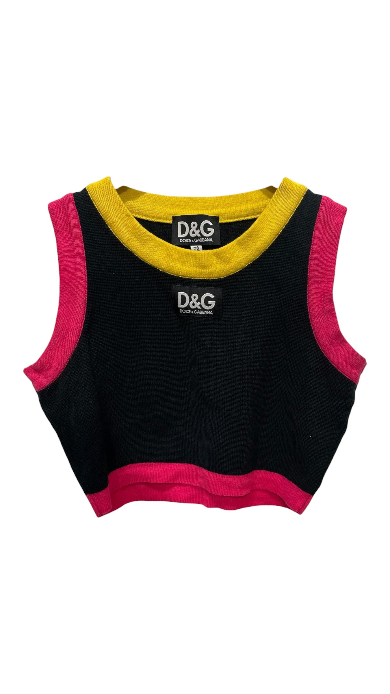 DOLCE&GABBANA/T-Shirt/26/Cotton/BLK/PINK AND YELLOW view 1