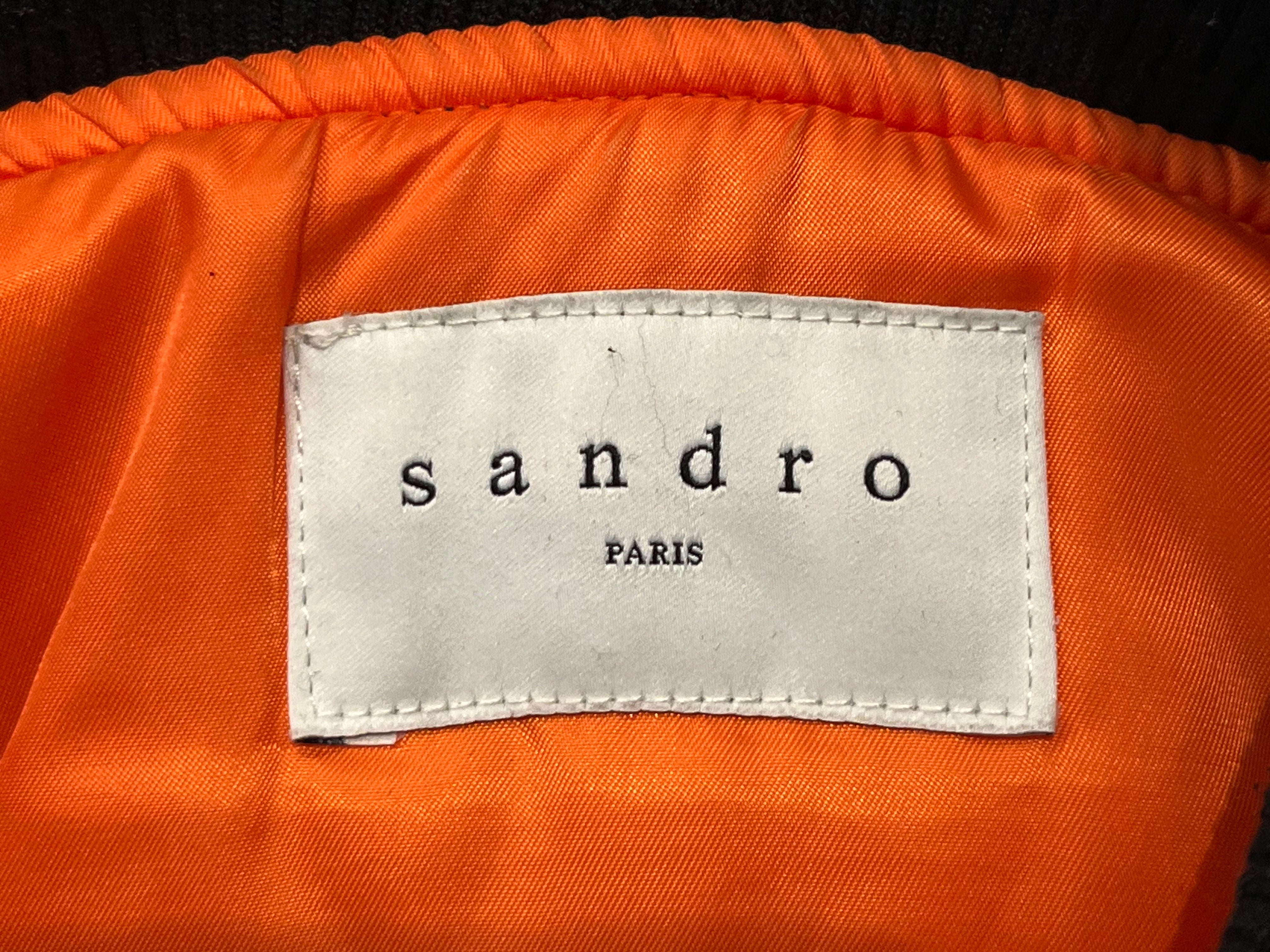 sandro/Jacket/XL/Polyester/BLK/bomber jkt w/ hood view 3