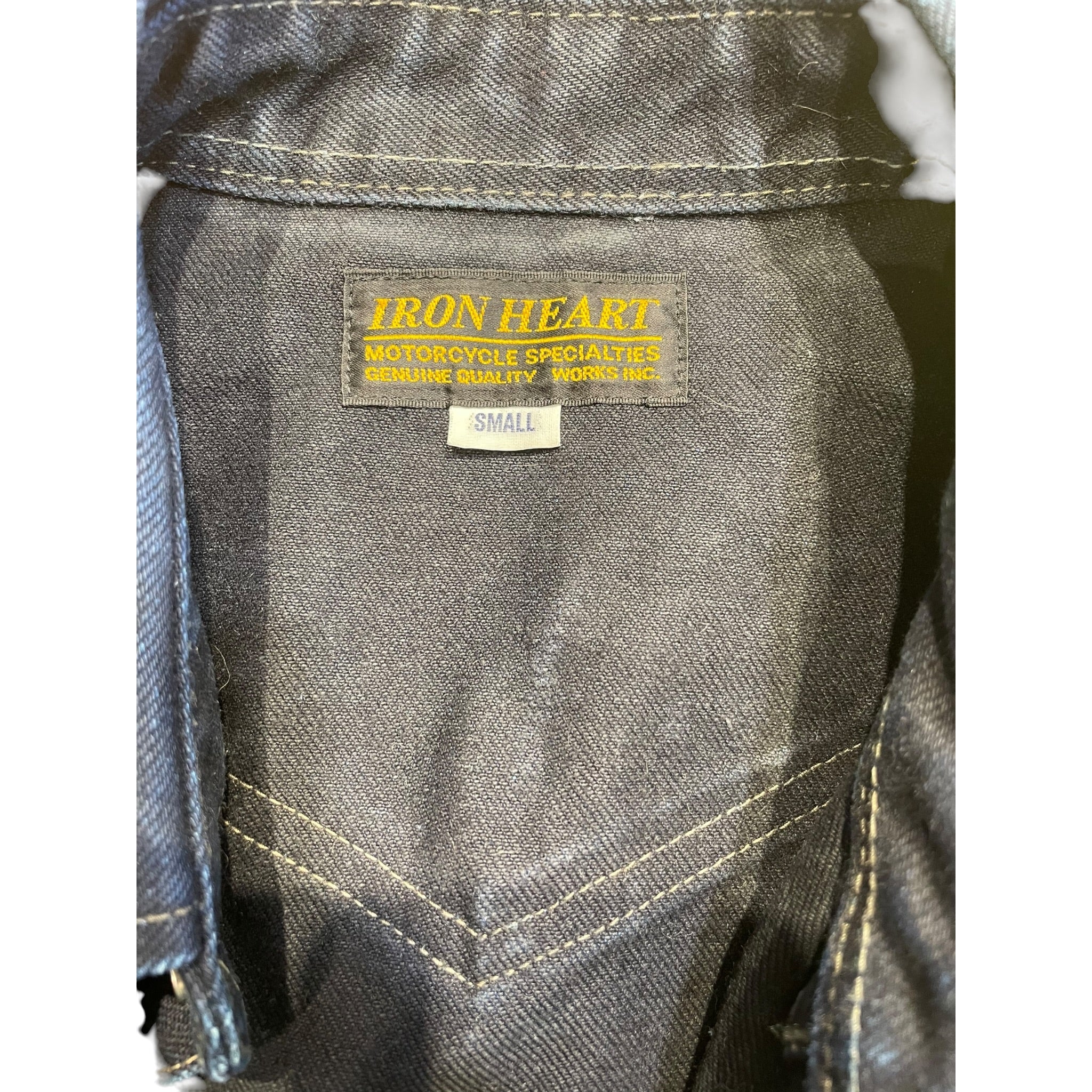 IRON HEART/Denim Jkt/S/Denim/NVY/DENIM WESTERN SHIRT view 3