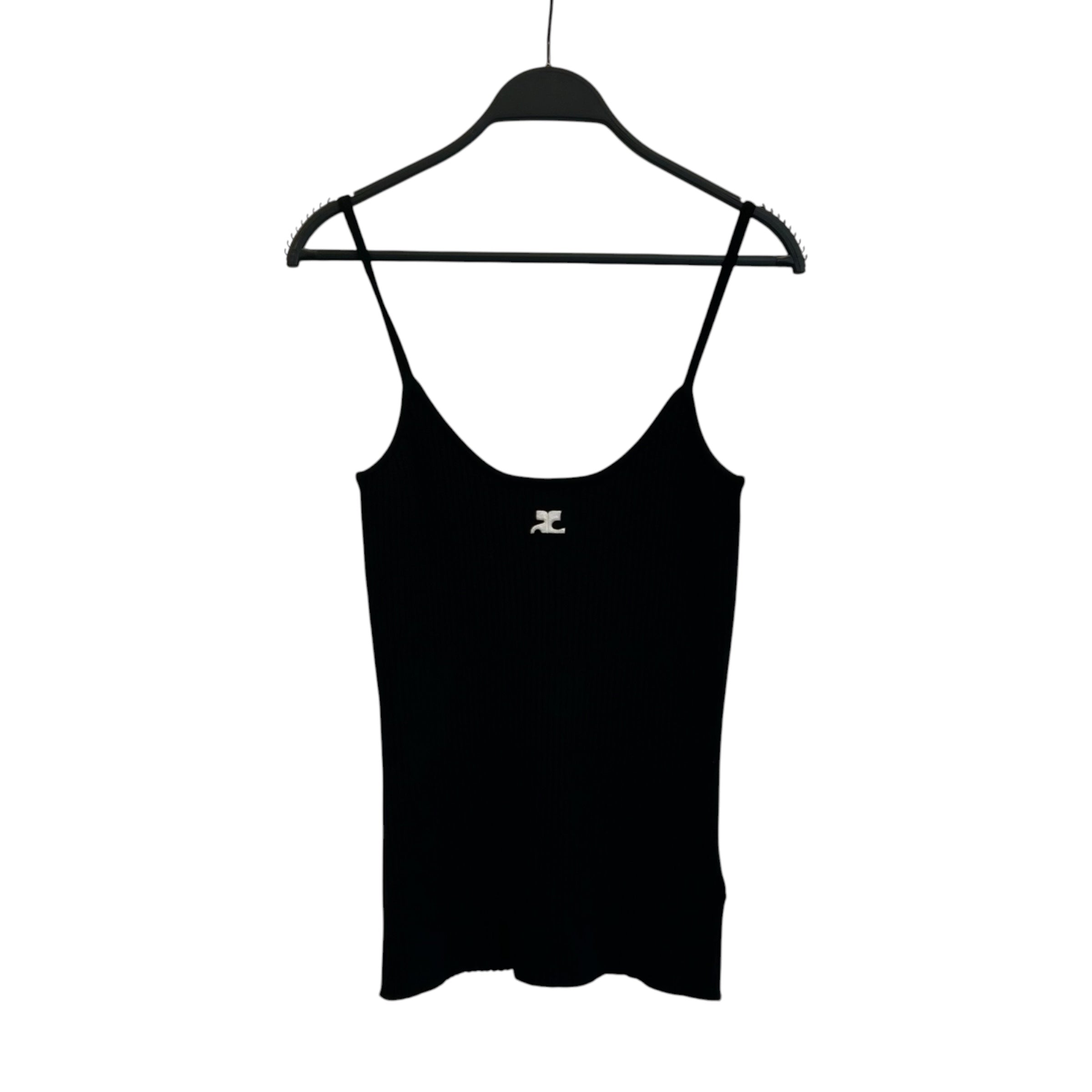 COURREGES/Camisole/XL/Cotton/BLK/REEDITION RIB KNIT view 1