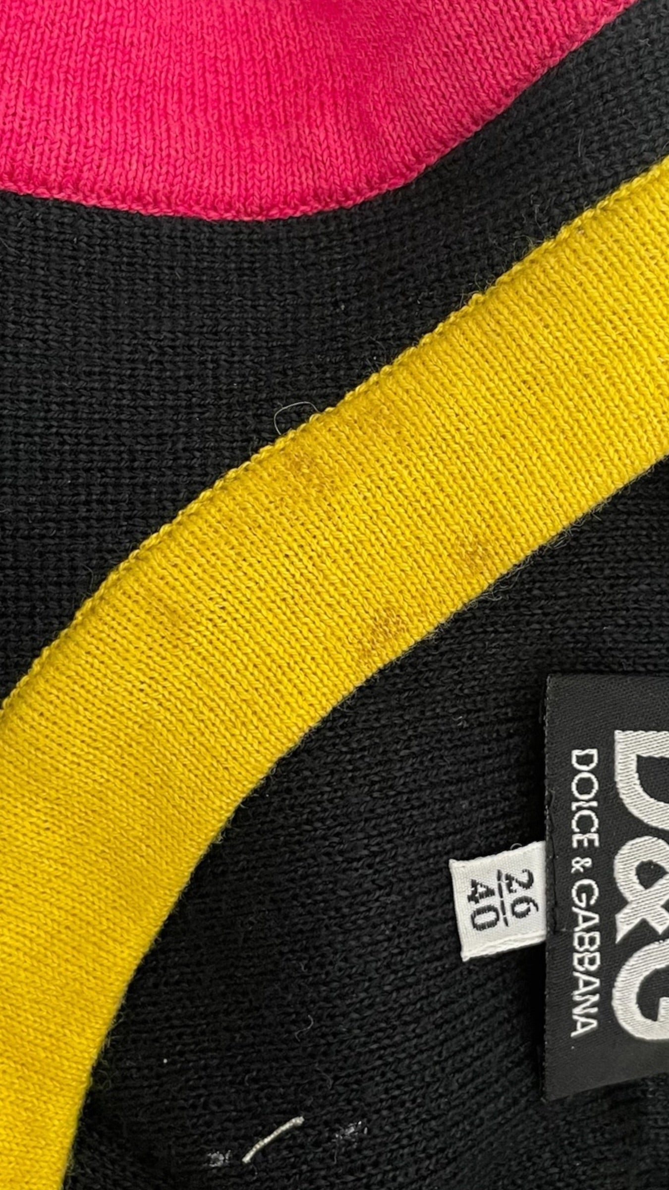 DOLCE&GABBANA/T-Shirt/26/Cotton/BLK/PINK AND YELLOW view 5