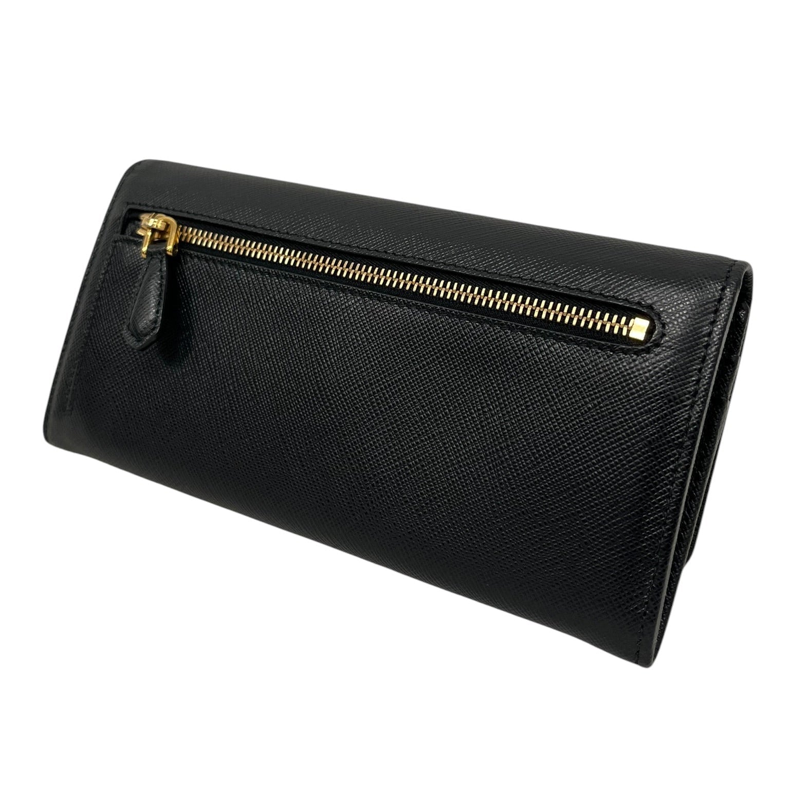 PRADA/Bifold Wallet/Leather/BLK/L's/BOW WALLET view 2
