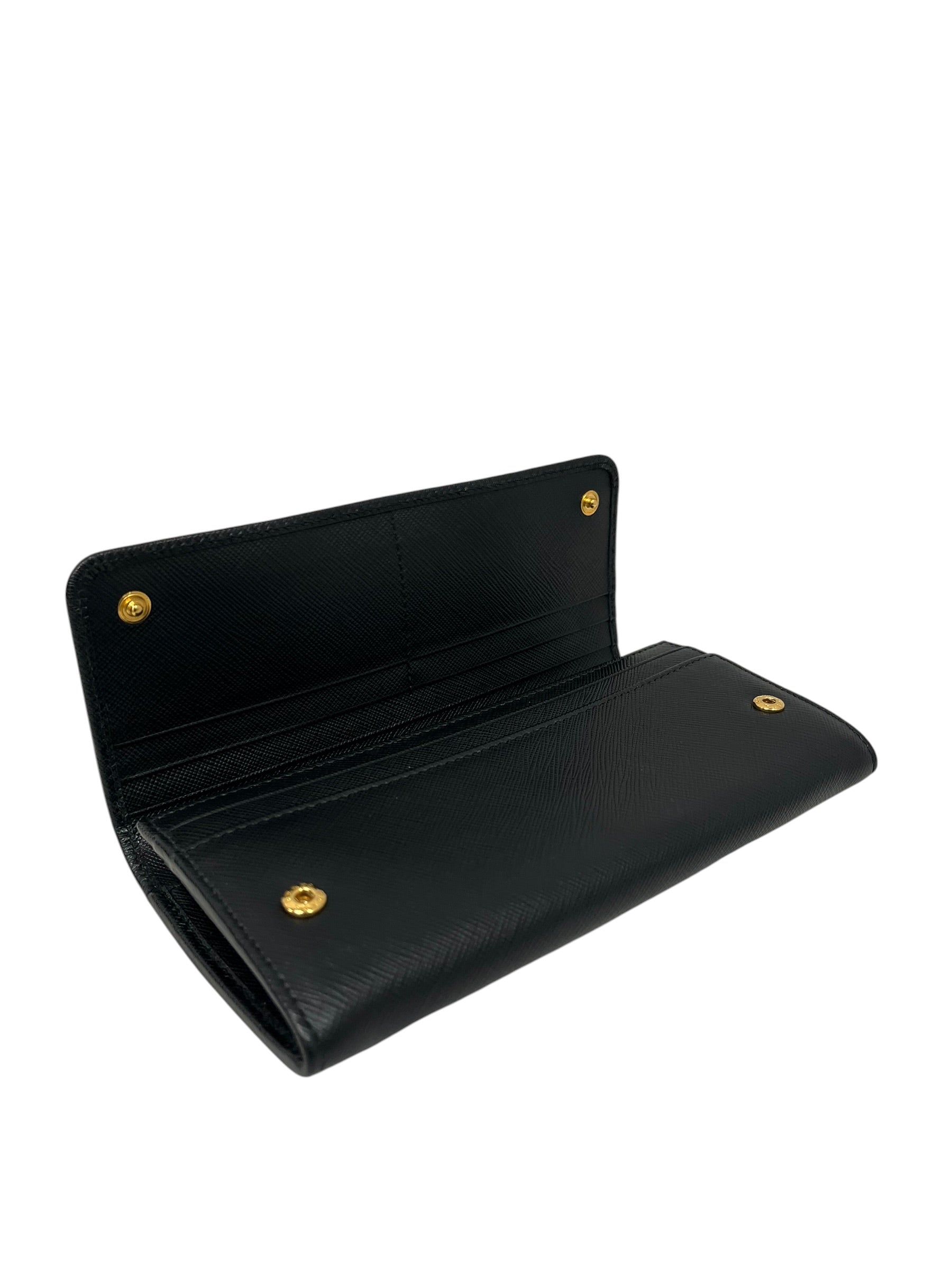 PRADA/Bifold Wallet/Leather/BLK/L's/BOW WALLET view 4