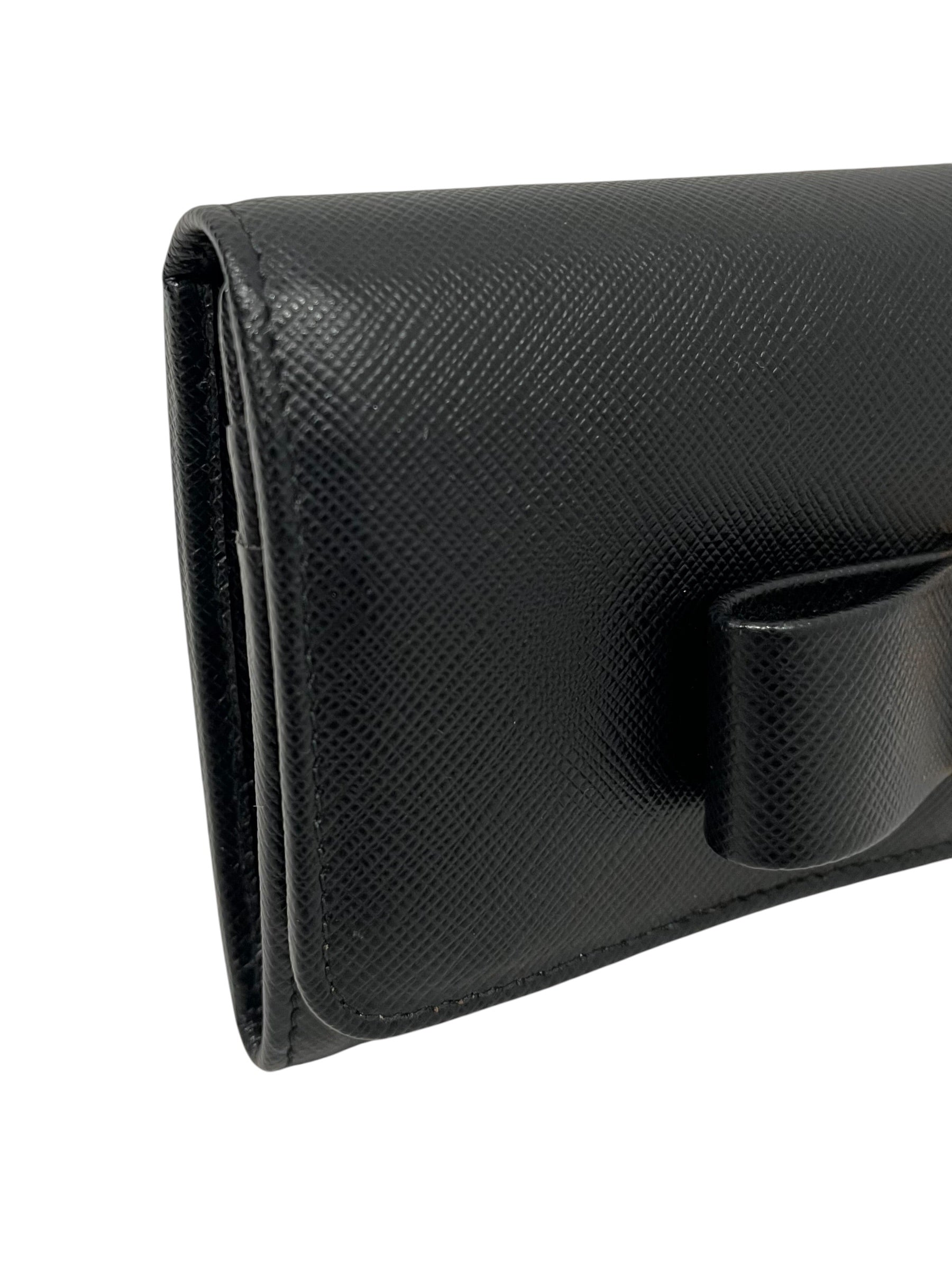 PRADA/Bifold Wallet/Leather/BLK/L's/BOW WALLET view 6