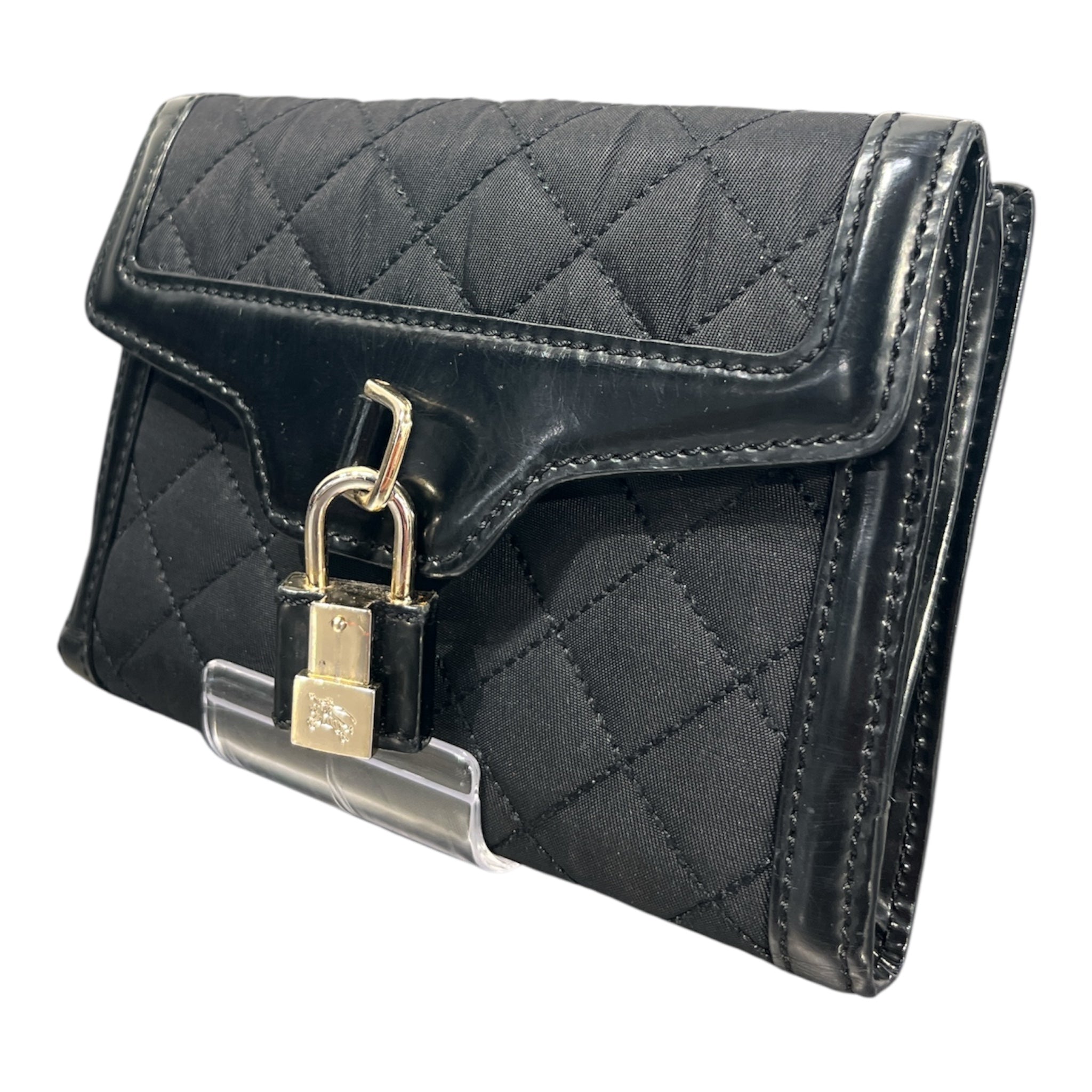 BURBERRY/Wallet/BLK/QUILTED, LOCK DETAIL view 1
