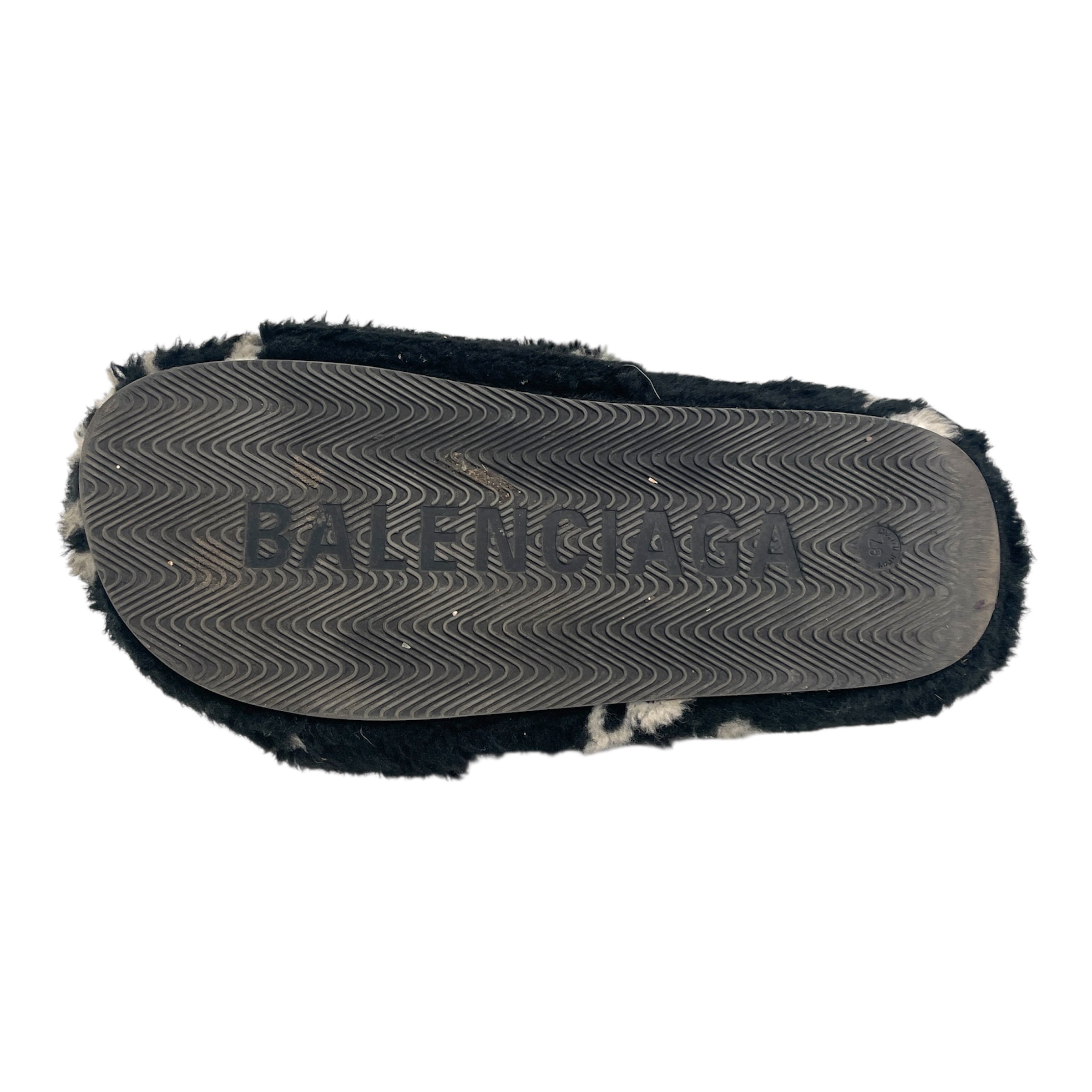 BALENCIAGA/Sandals/EU 37/Cotton/BLK/Logo slides view 6
