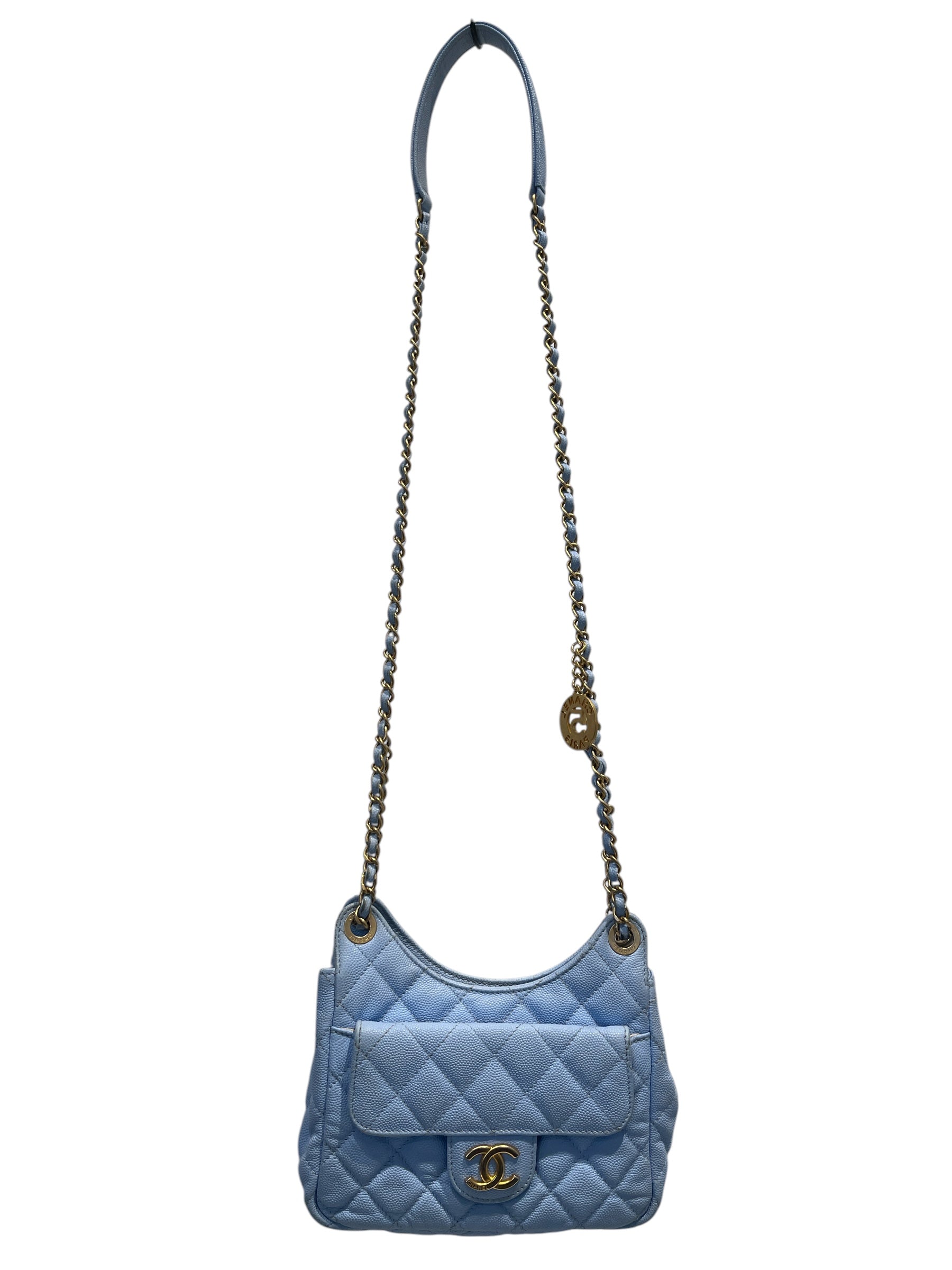 CHANEL/Clutch Bag/Leather/BLU/QUILTED LAMBSKIN view 1