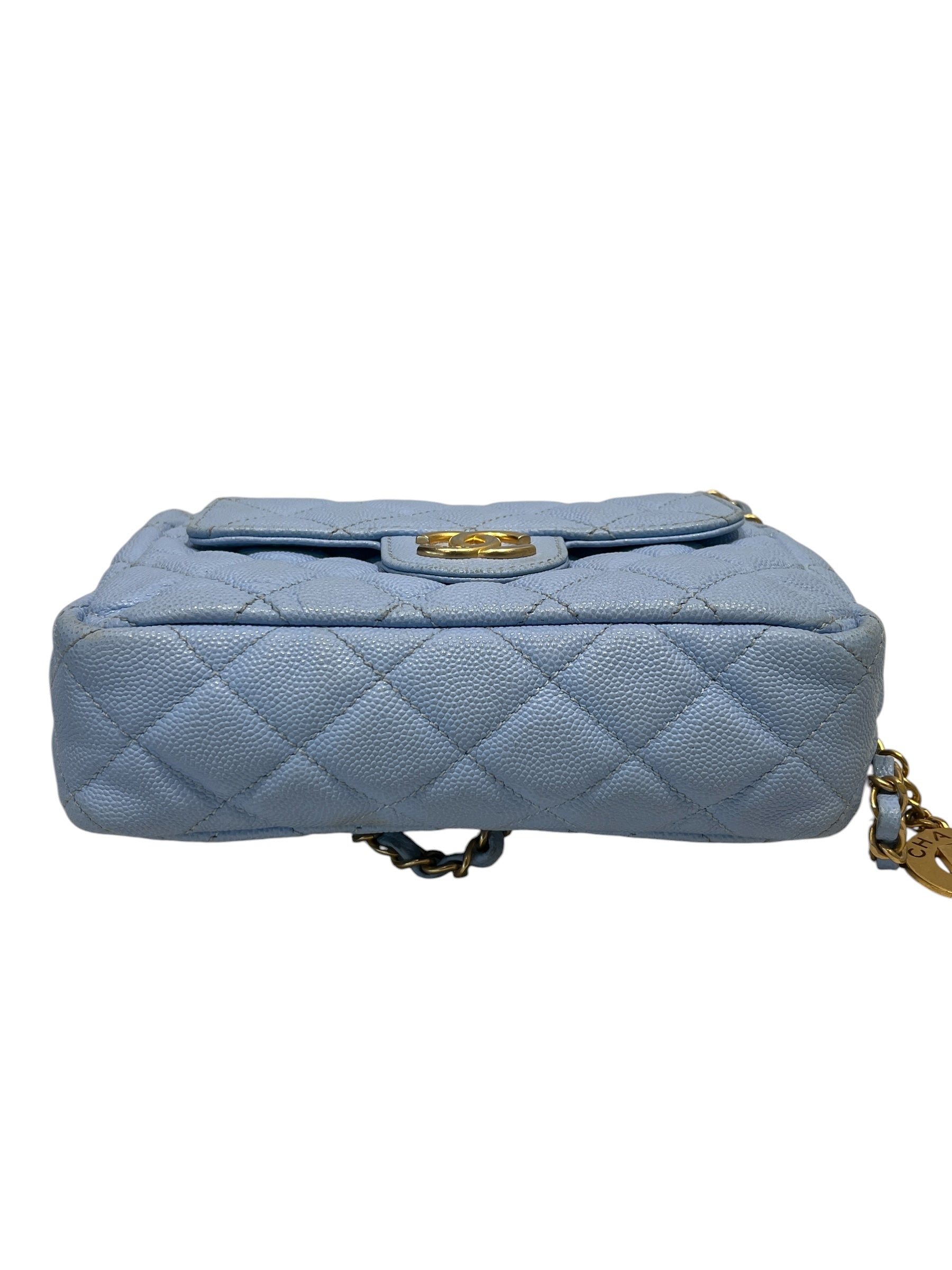 CHANEL/Clutch Bag/Leather/BLU/QUILTED LAMBSKIN view 3
