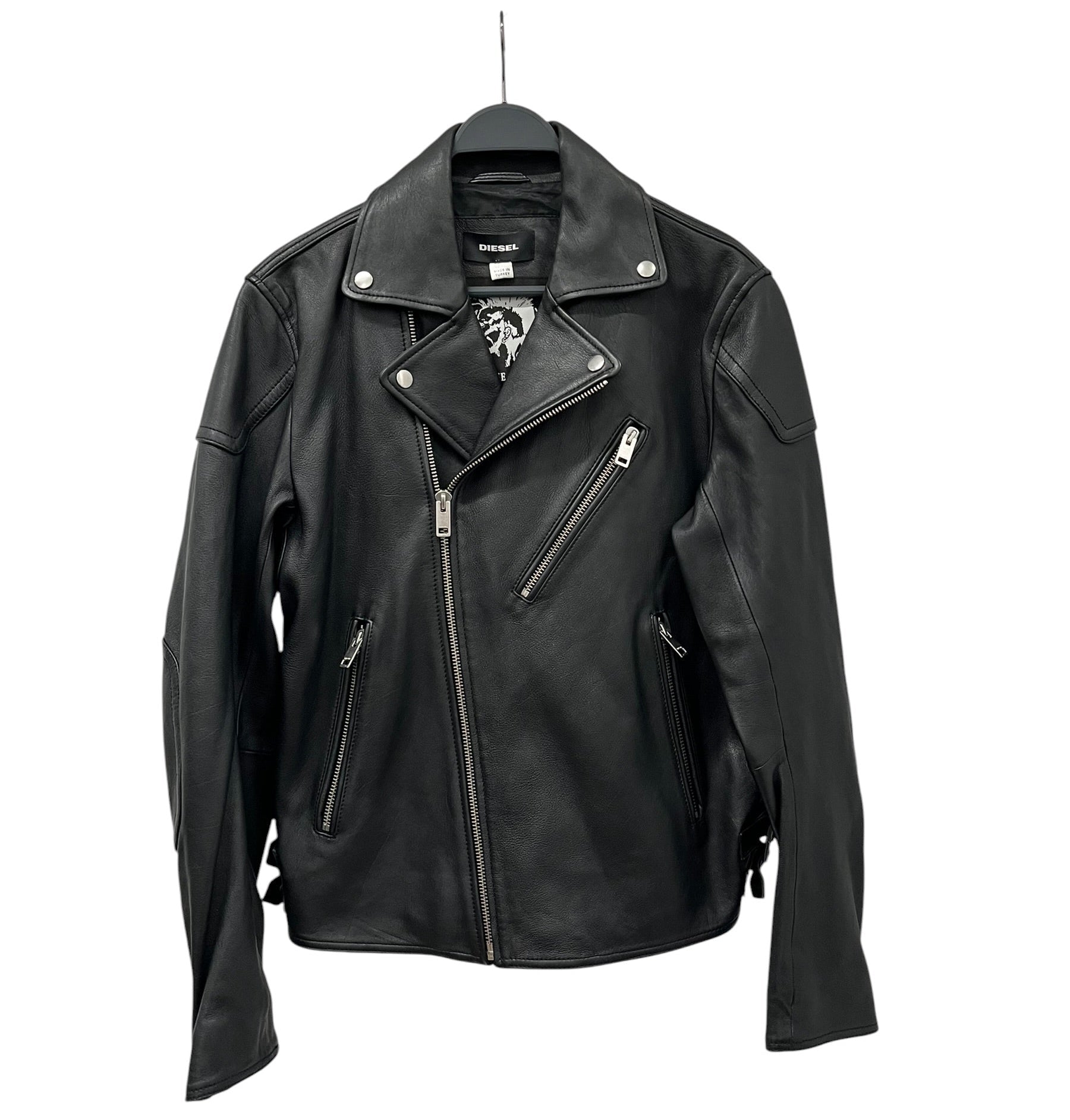 DIESEL/Leather Jkt/XL/Leather/BLK/PADDED JACKET W ZIPPERS view 1