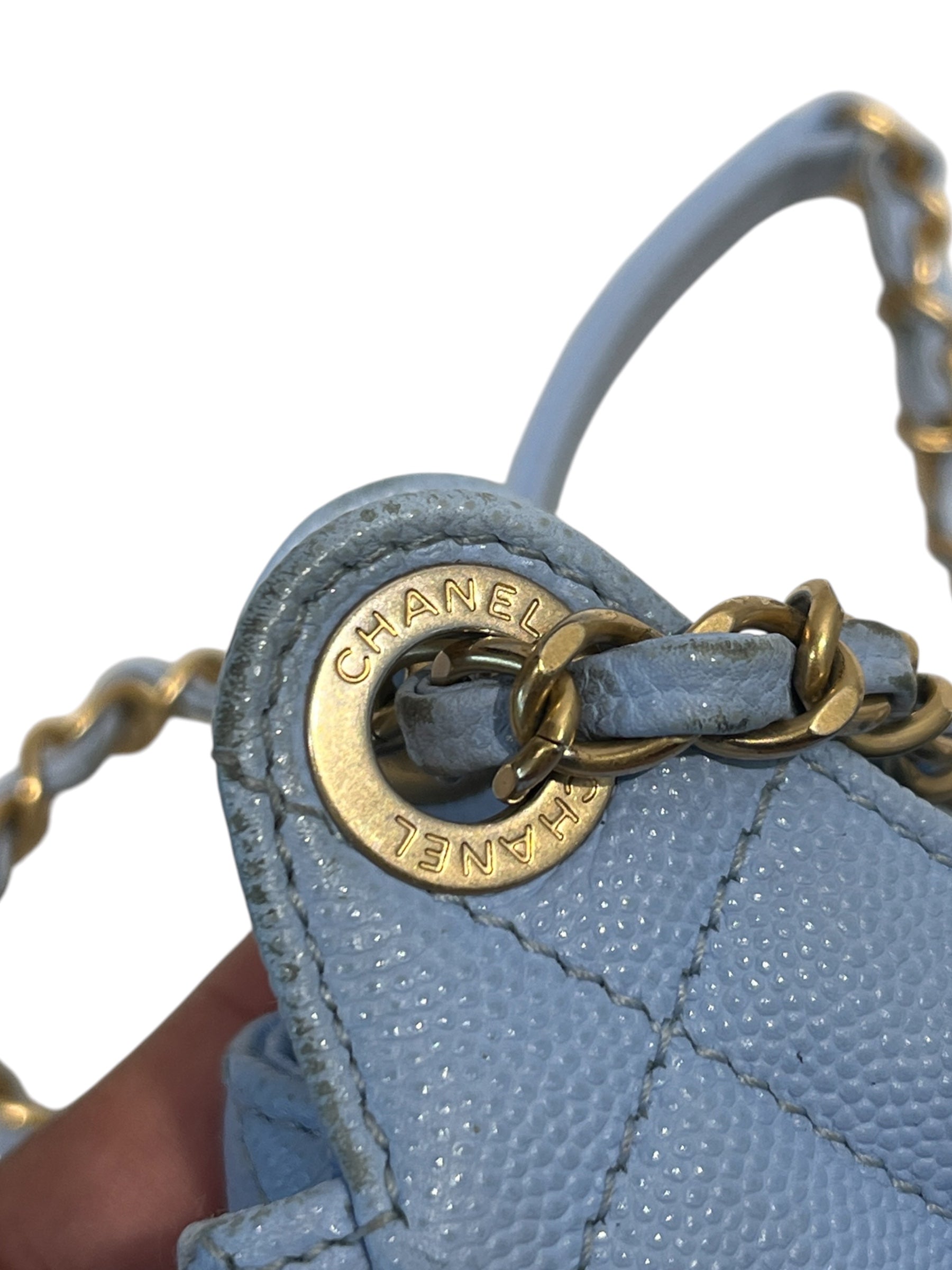 CHANEL/Clutch Bag/Leather/BLU/QUILTED LAMBSKIN view 5