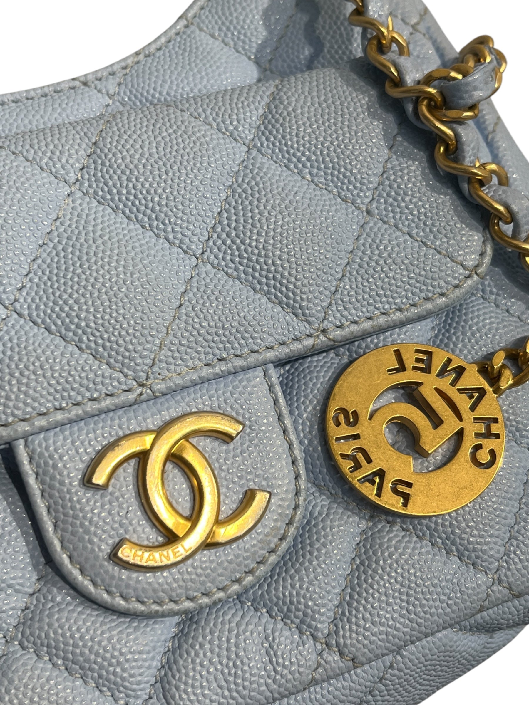 CHANEL/Clutch Bag/Leather/BLU/QUILTED LAMBSKIN view 4