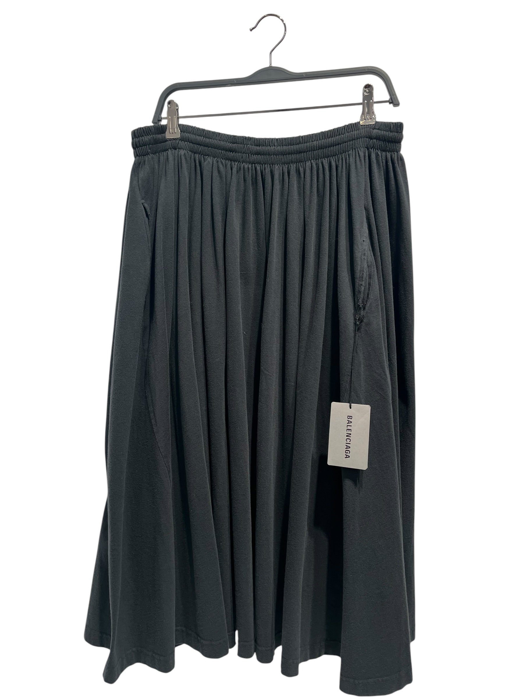 BALENCIAGA/Long Skirt/M/Cotton/BLK/BALENCIAGA VTG JERSEY SKIRT view 1