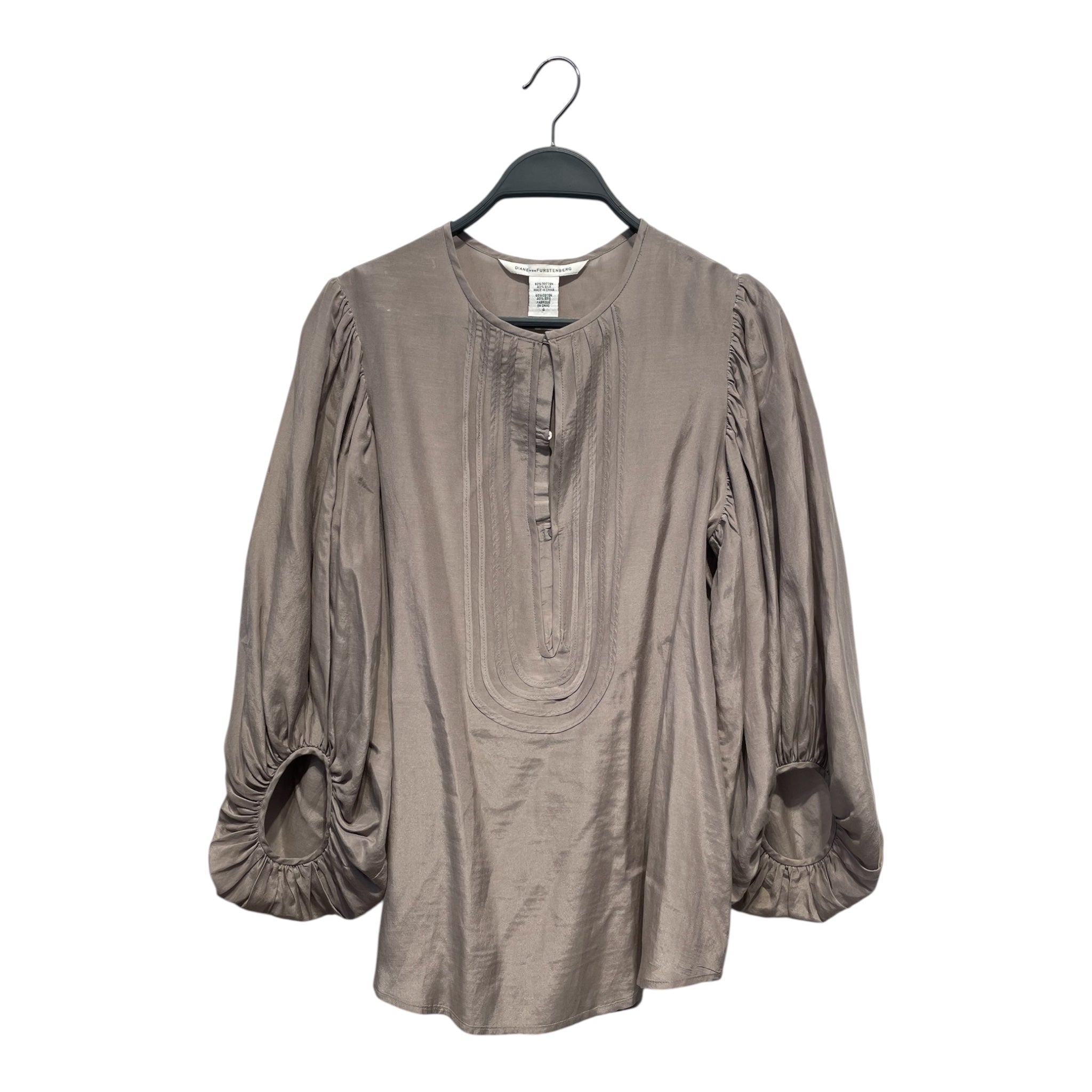 DIANE von FURSTENBERG/LS Blouse/4/Cotton/BLK/RN:84177 view 1