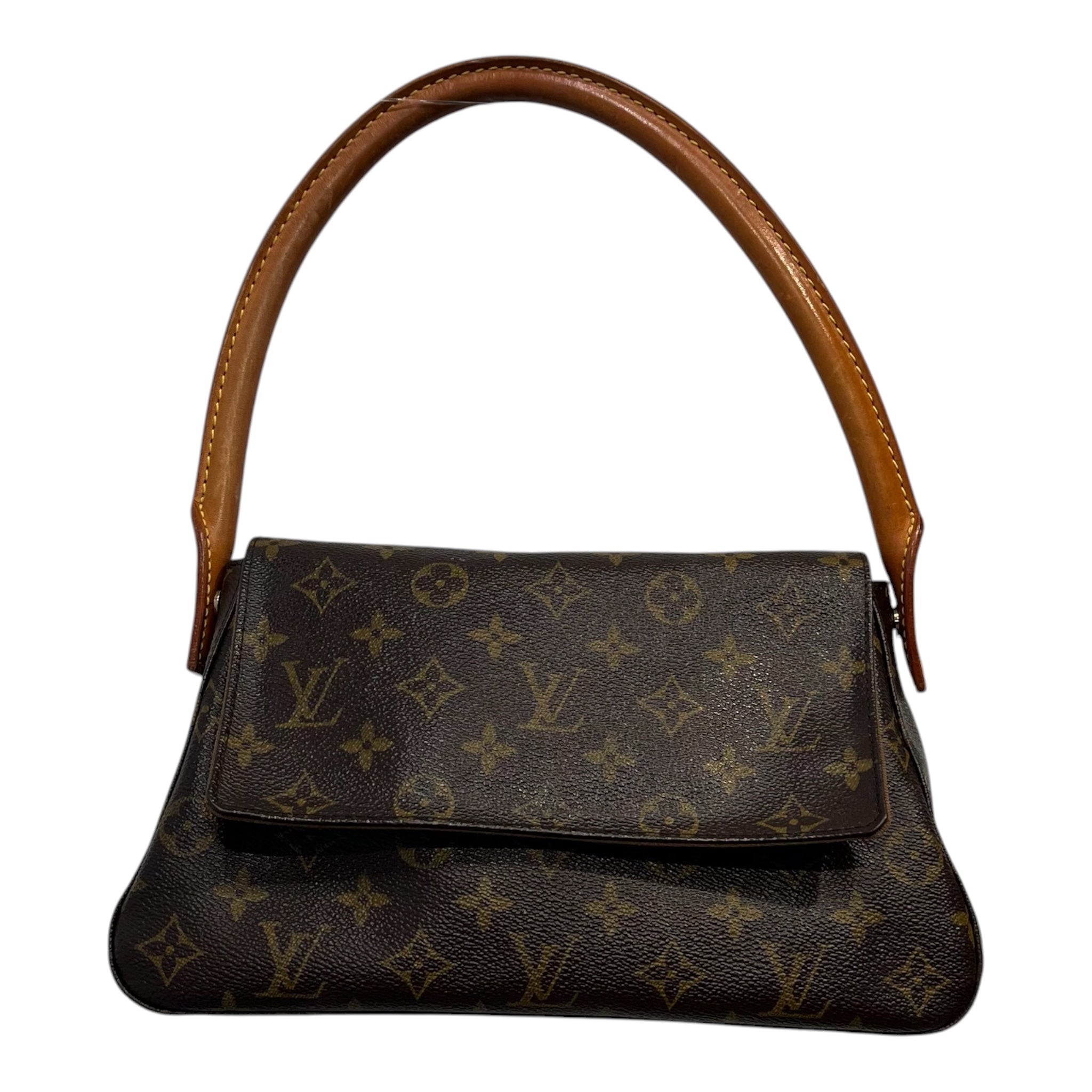 LOUIS VUITTON/Hand Bag/Monogram/Leather/BRW/sd0091 mini looping bag view 1