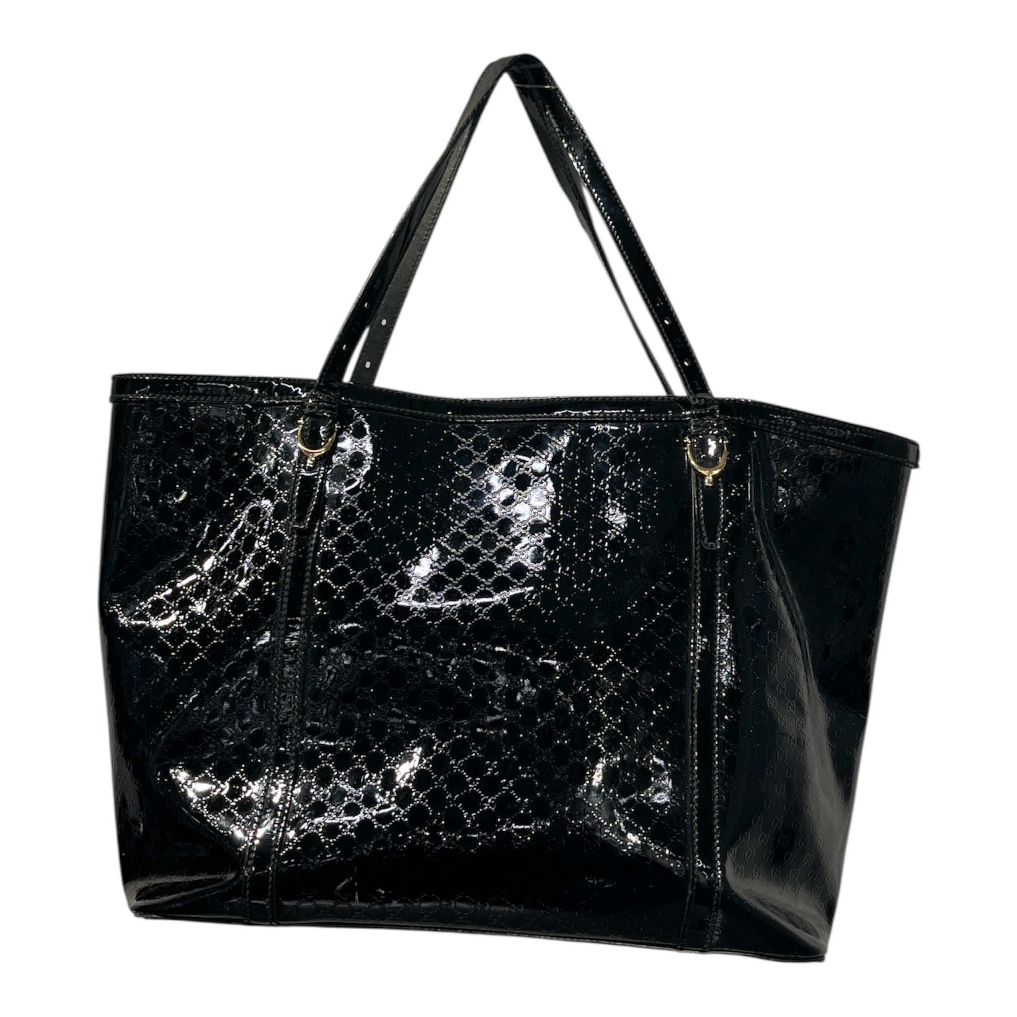 GUCCI/Tote Bag/Monogram/Leather/BLK/MICROGUCCISSIMA view 1