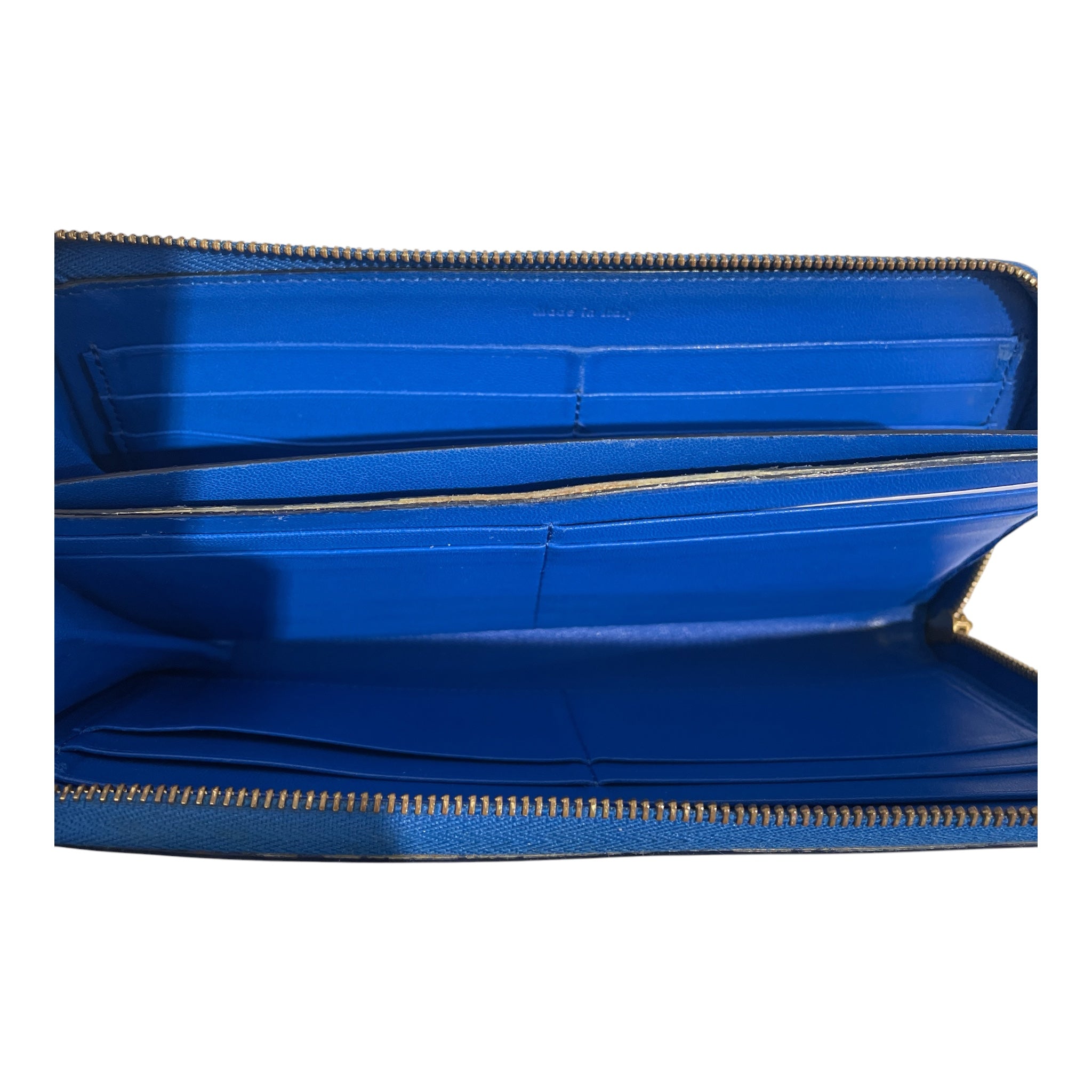 CELINE/Long Wallet/Leather/BLU/Zip-Around Wallet view 3