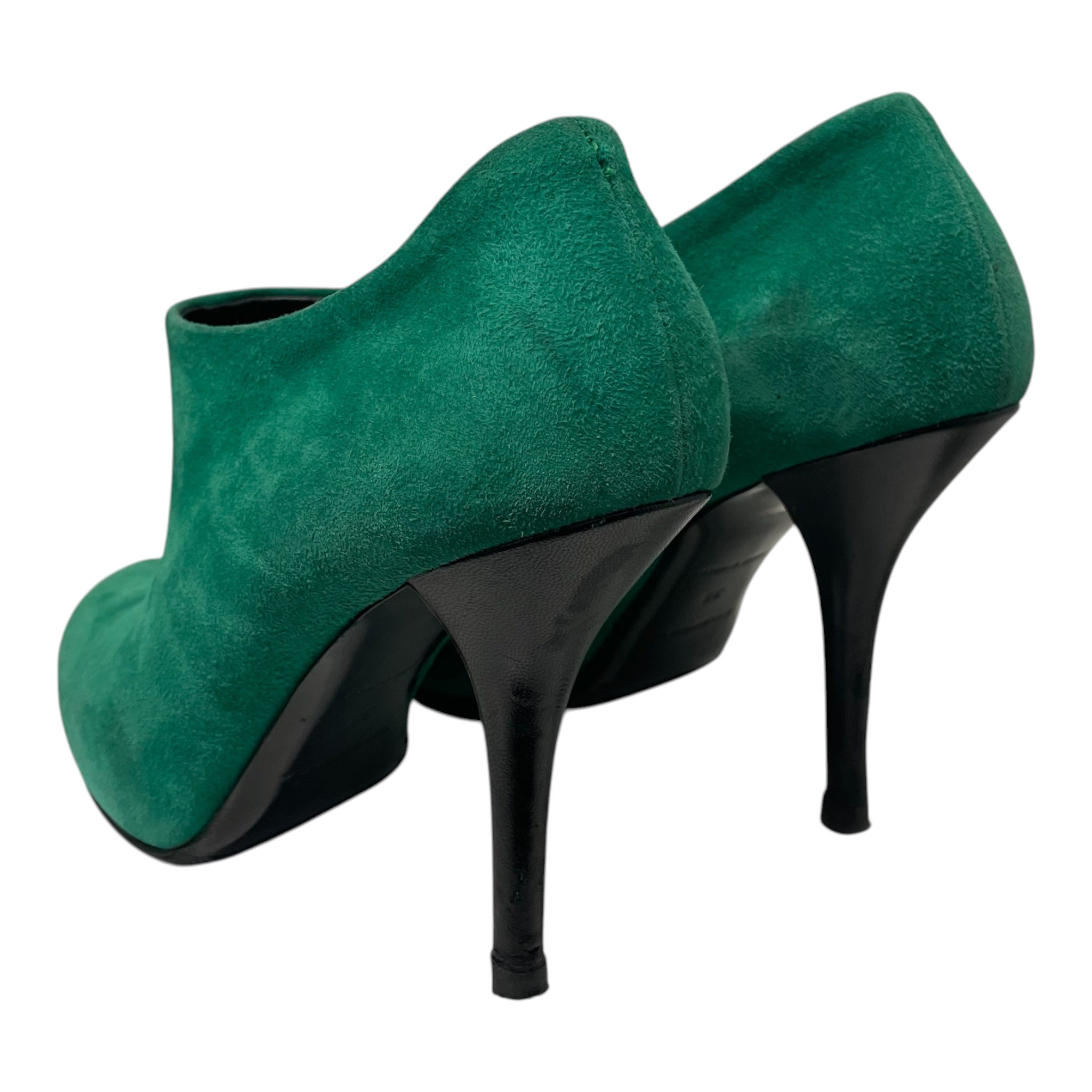 BALENCIAGA/Heels/EU 38/Suede/GRN/GHESQUIRE BOOTIE HEELED view 2