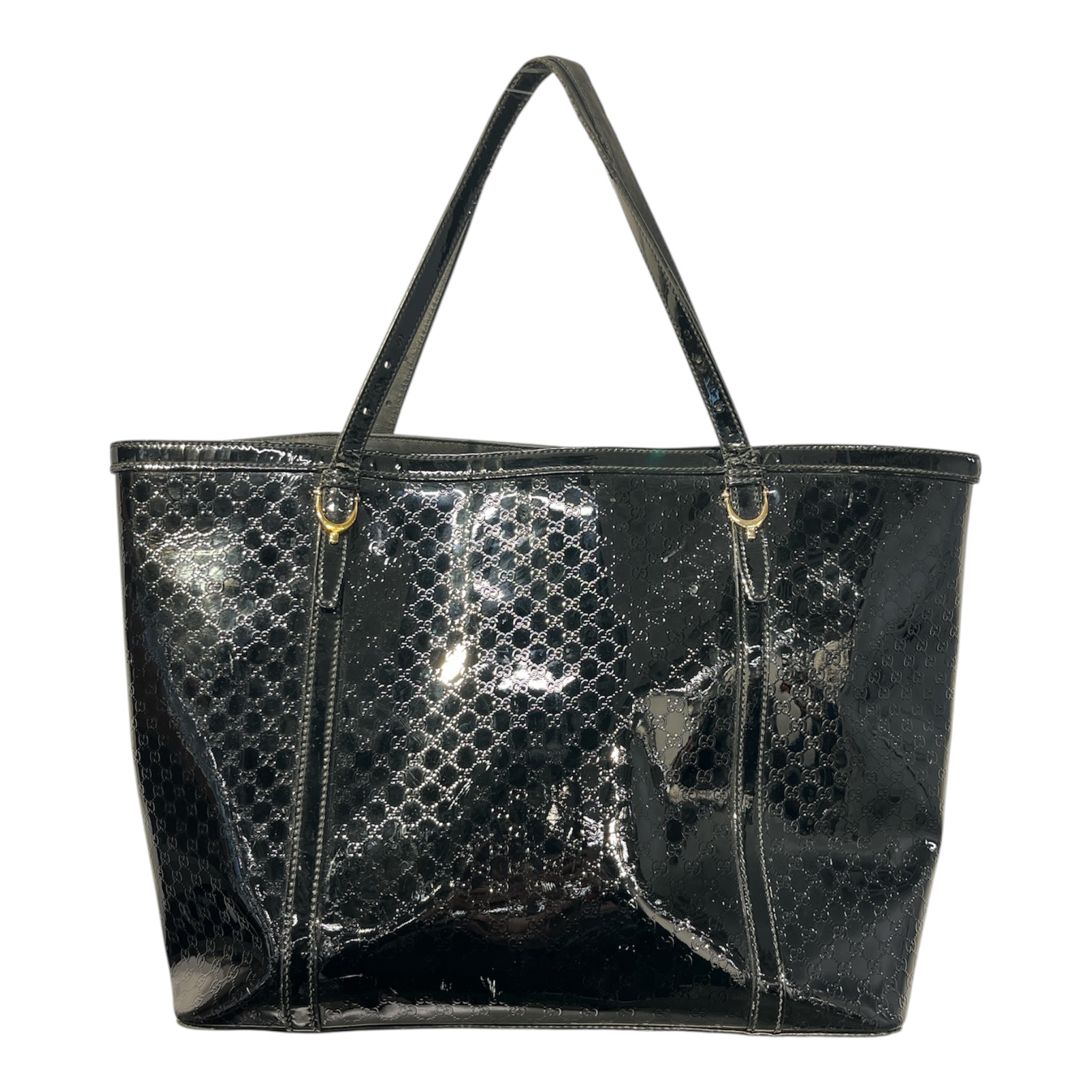 GUCCI/Tote Bag/Monogram/Leather/BLK/MICROGUCCISSIMA view 2