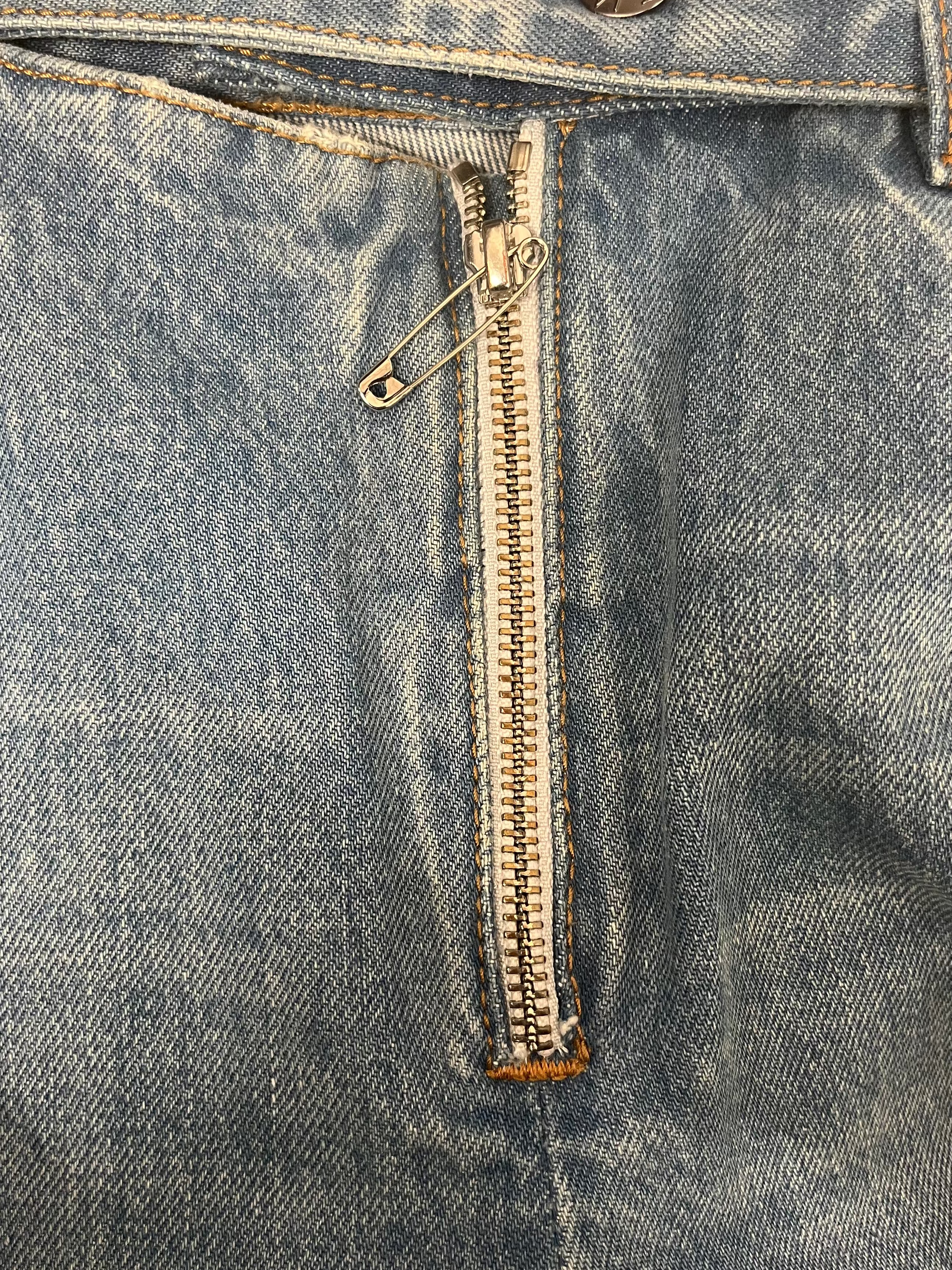 Helmut Lang/Straight Pants/Denim/BLU/GOLD BEADED SIDE SEAM FRINGE view 4